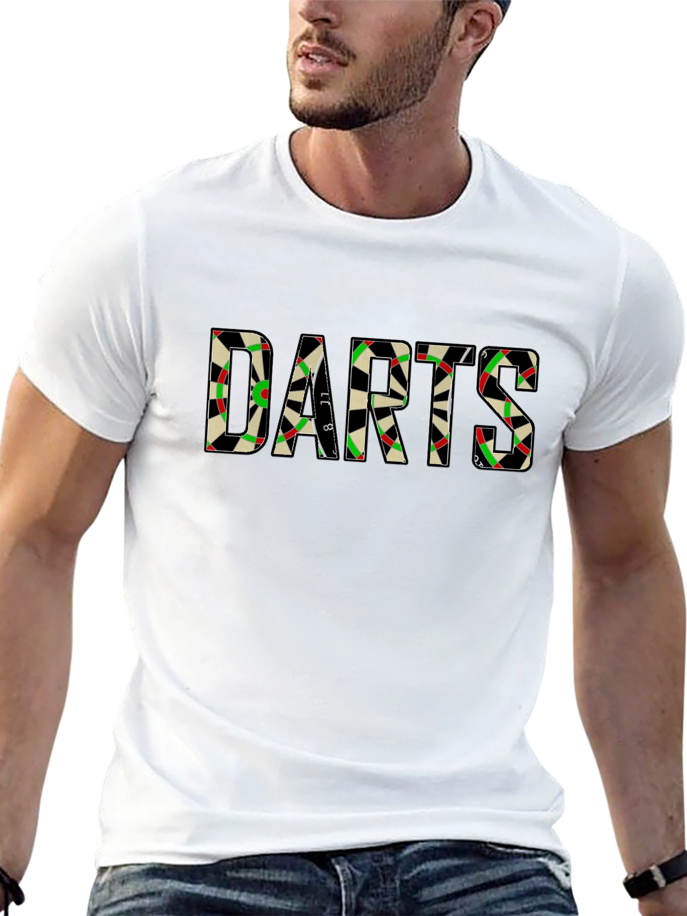 Darts Graphic Tee - Classic Dartboard Design