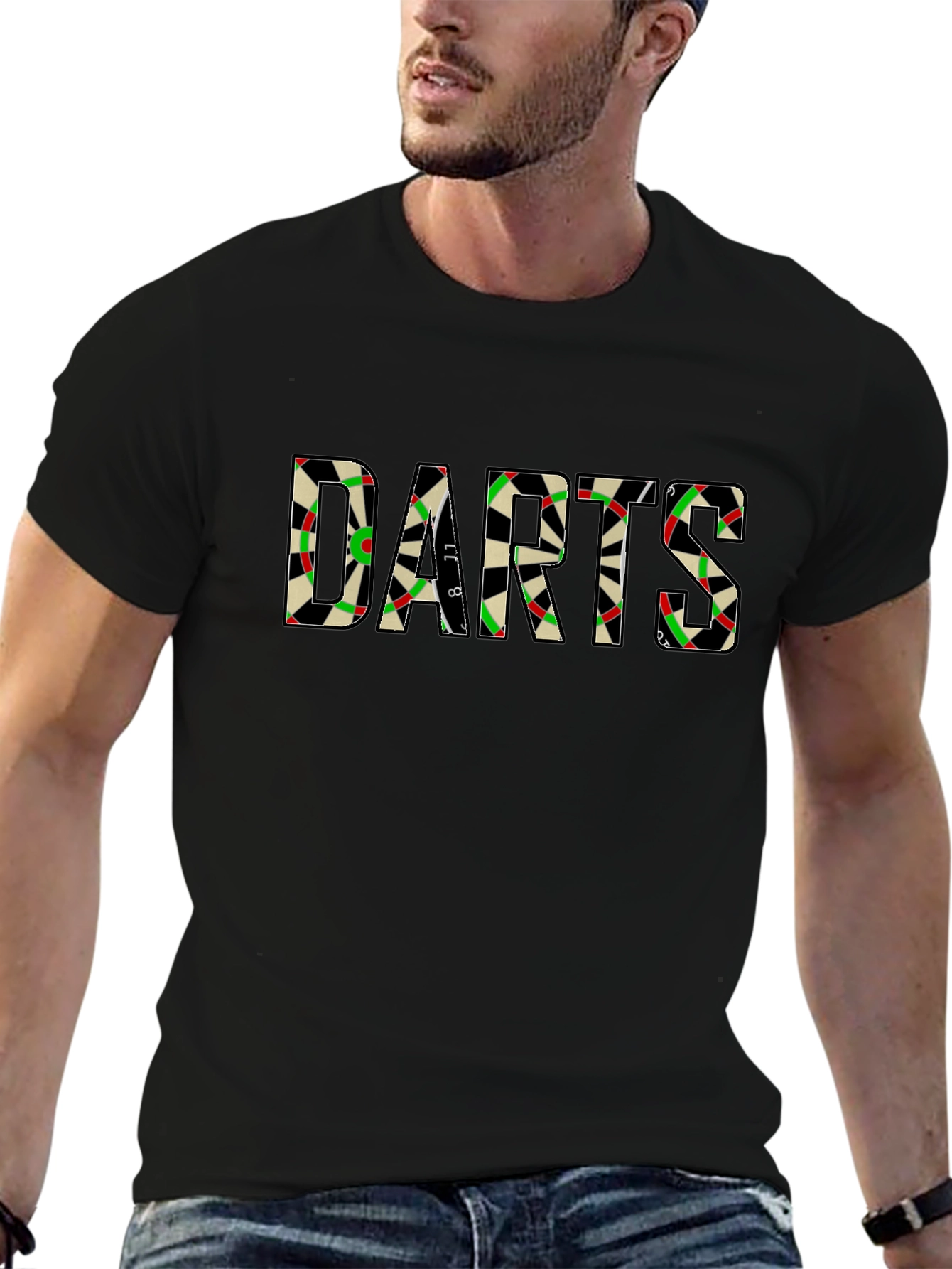 Darts Graphic Tee - Classic Dartboard Design