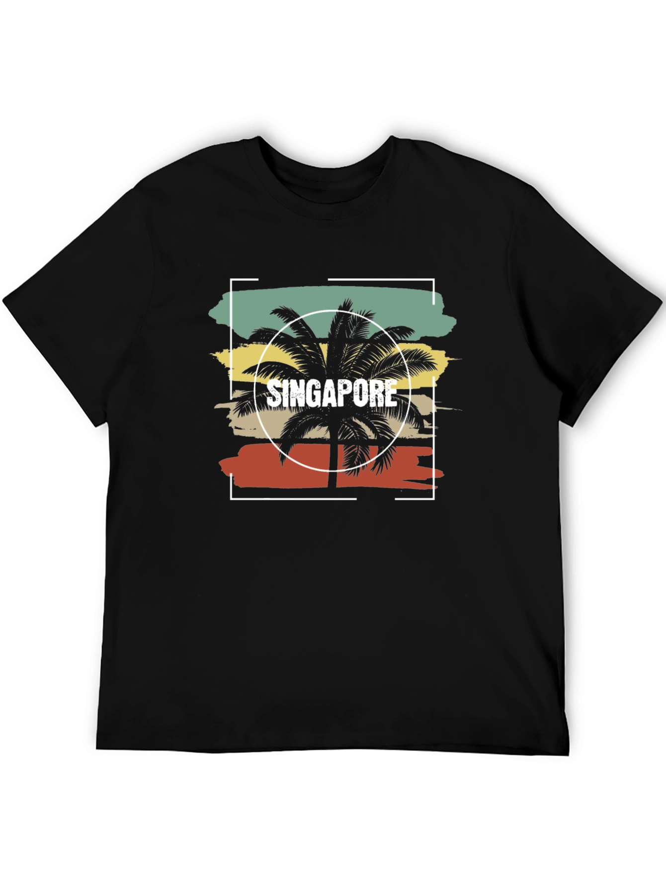 Singapore Palm Tree Retro T-Shirt