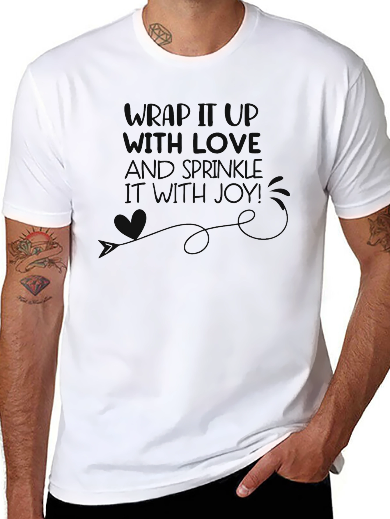 Wrap It Up T-Shirt - Festive Holiday Joy Tee