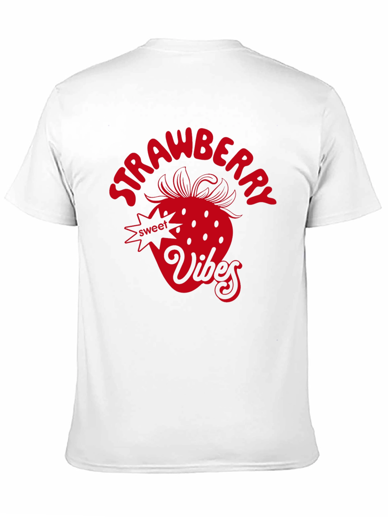 Strawberry Vibes Graphic Tee - Black