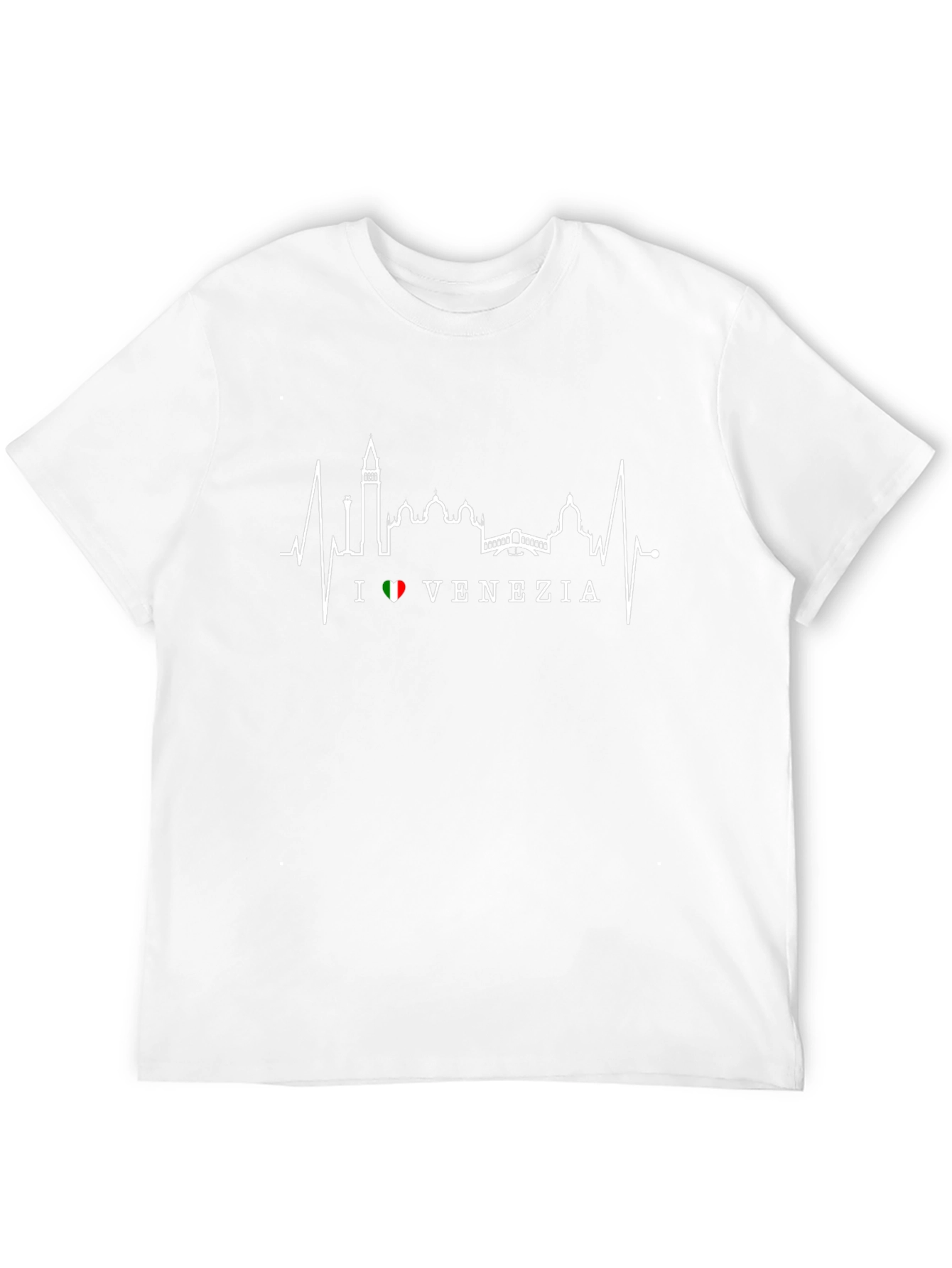 I Love Venezia Heartbeat Graphic Tee - Black
