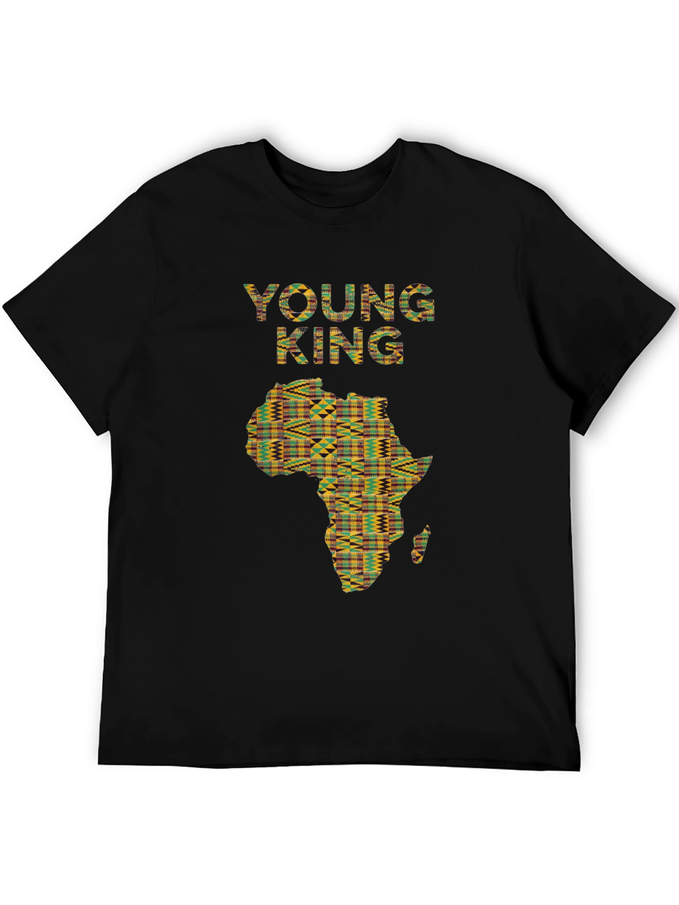 Young King Black T-Shirt Africa Design