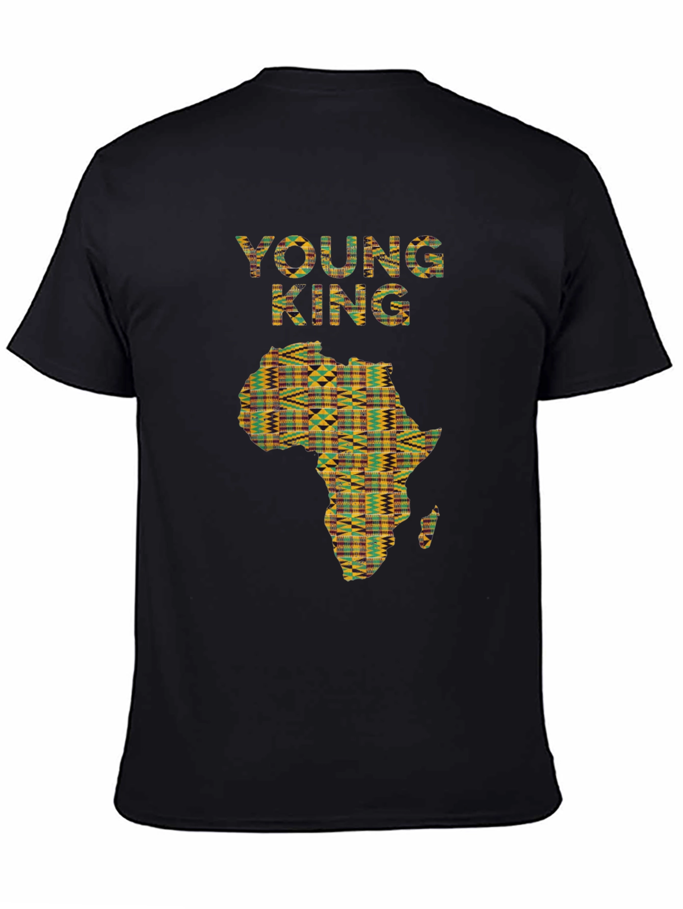 Young King Black T-Shirt Africa Design