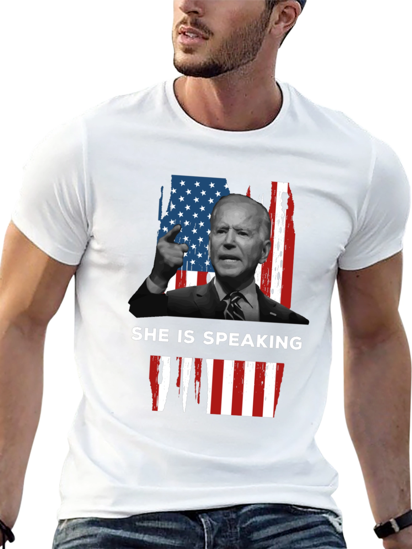 Biden She is Speaking Graphic Tee