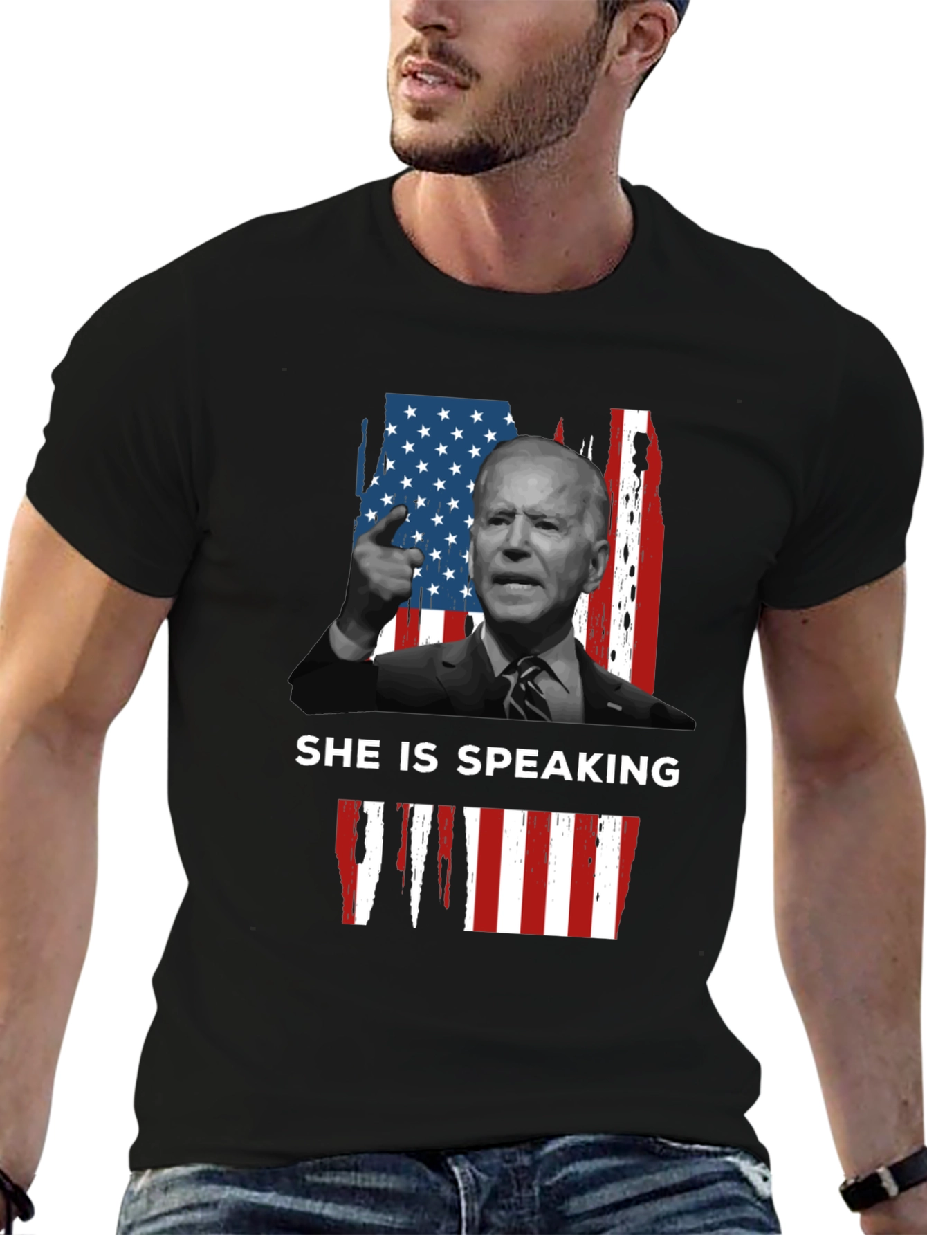 Biden She is Speaking Graphic Tee