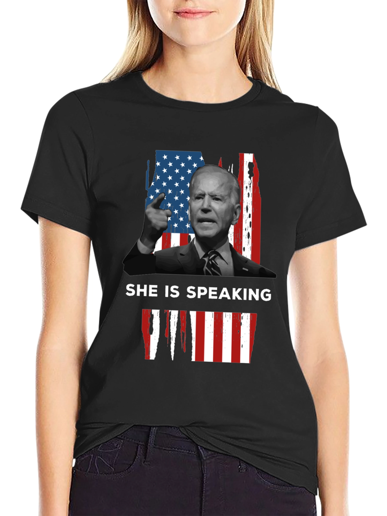 Biden She is Speaking Graphic Tee
