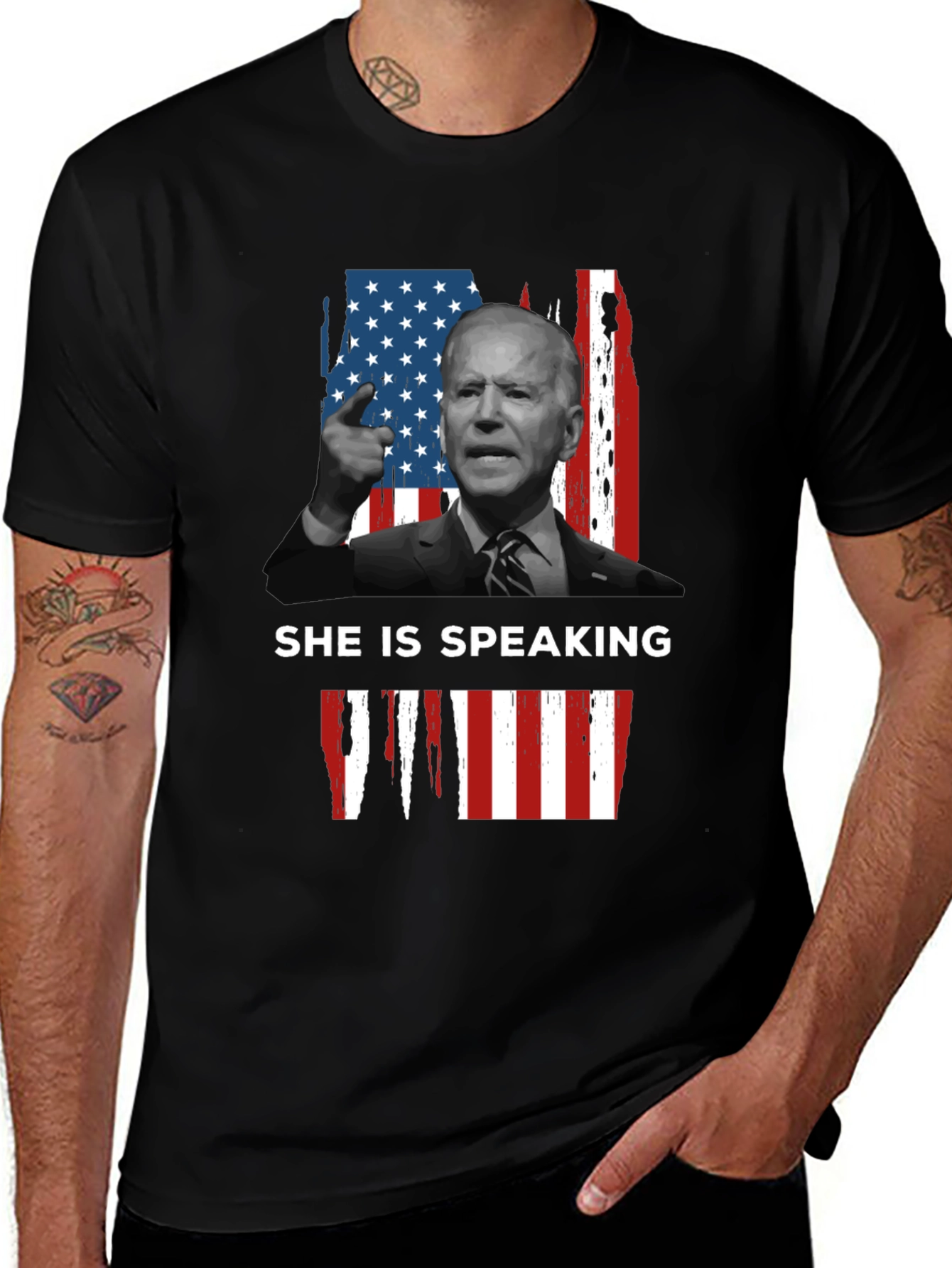 Biden She is Speaking Graphic Tee