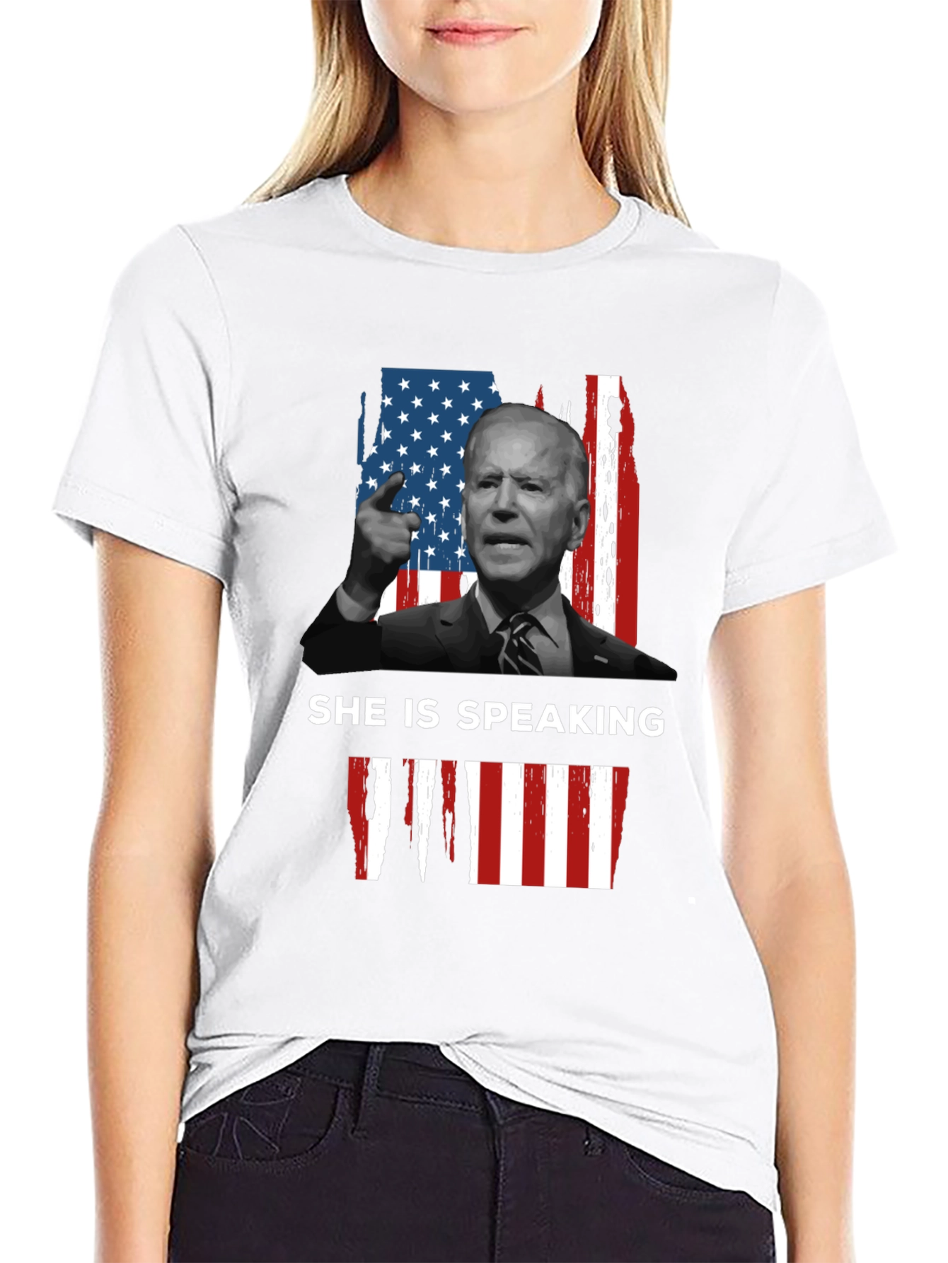 Biden She is Speaking Graphic Tee