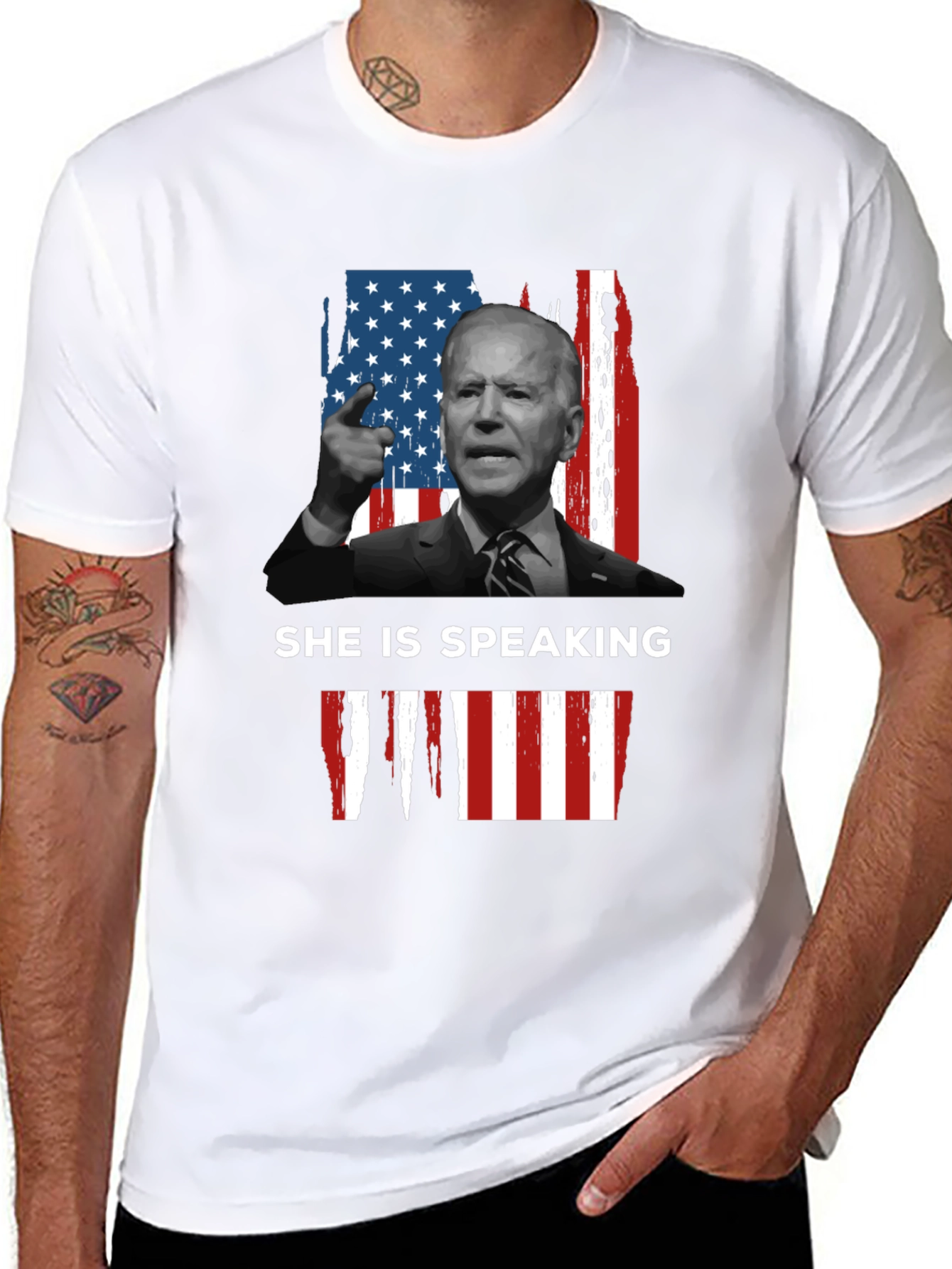 Biden She is Speaking Graphic Tee