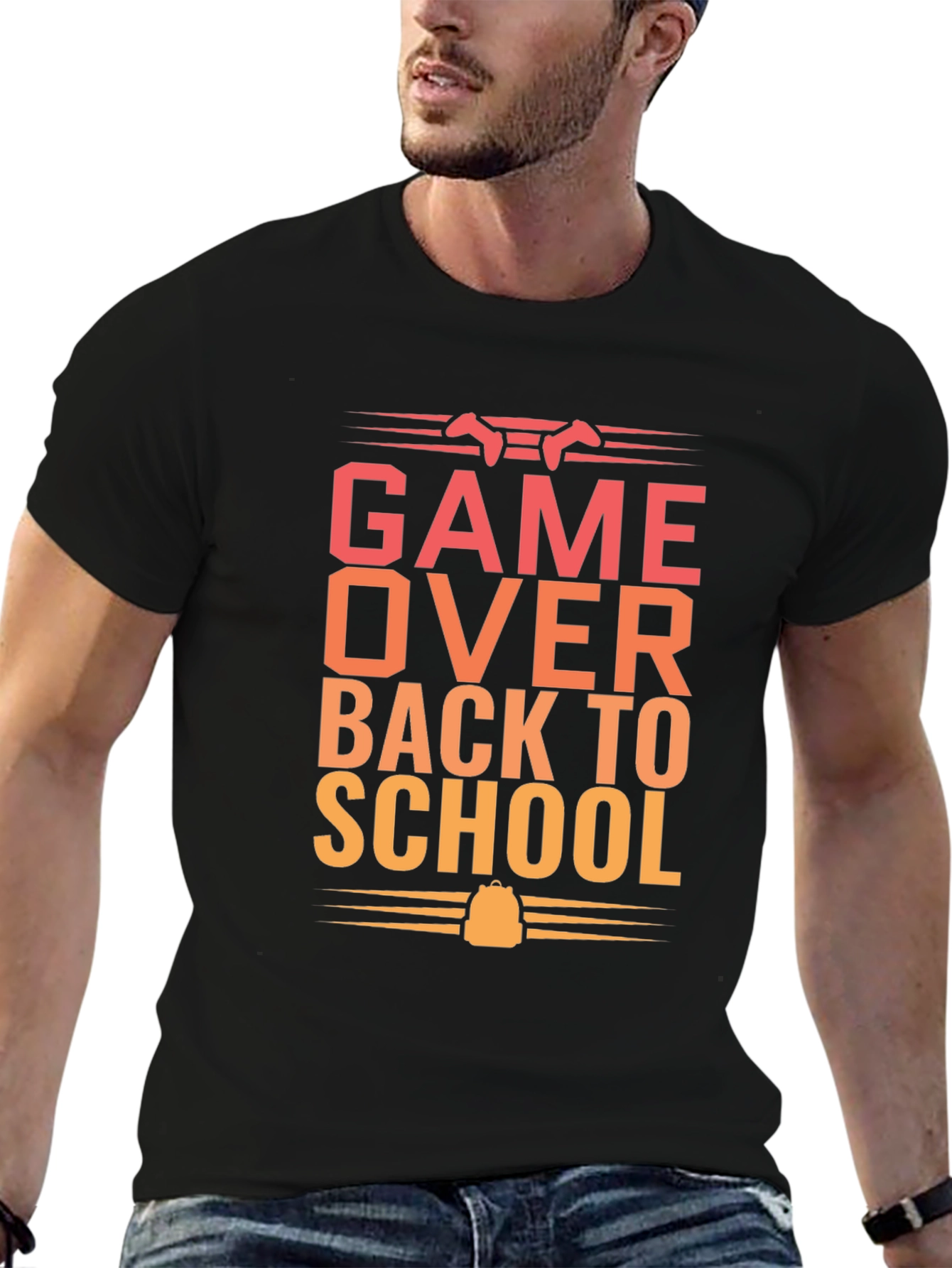 Game Over Back to School Graphic T-Shirt