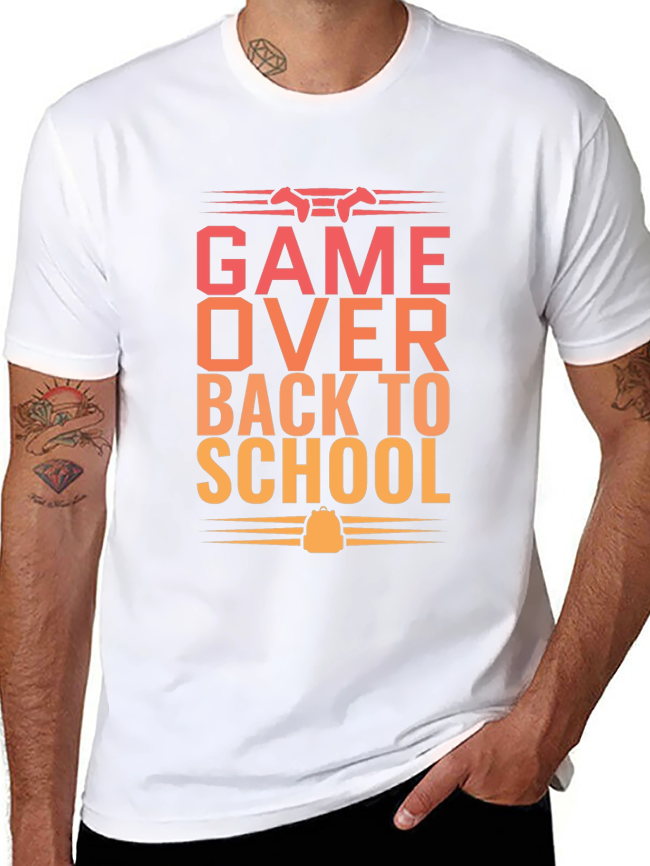 Game Over Back to School Graphic T-Shirt