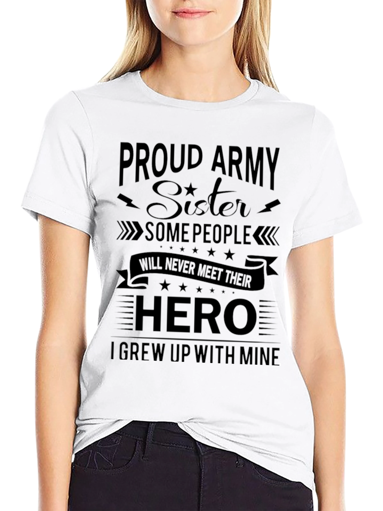 Proud Army Sister Graphic T-Shirt