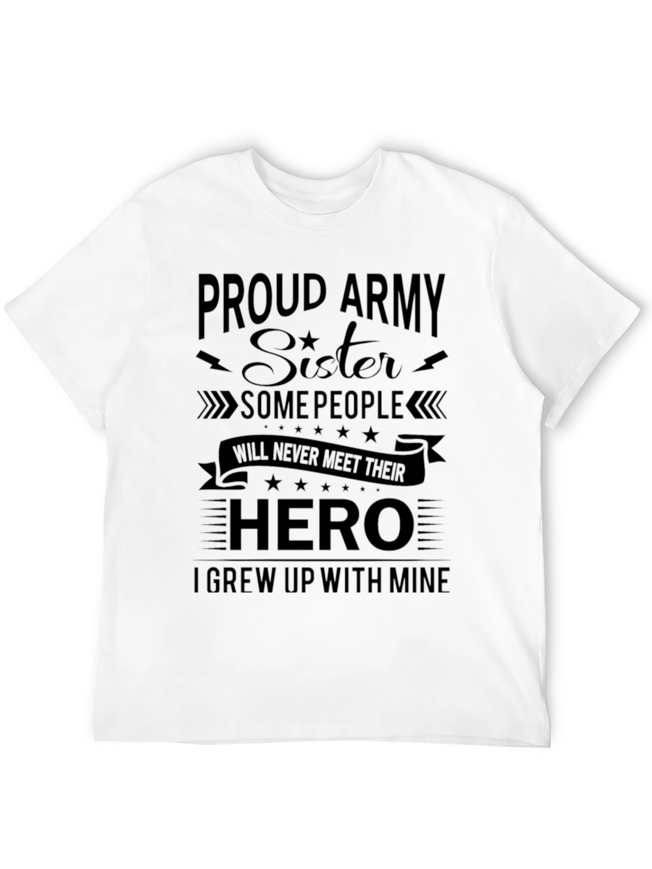 Proud Army Sister Graphic T-Shirt