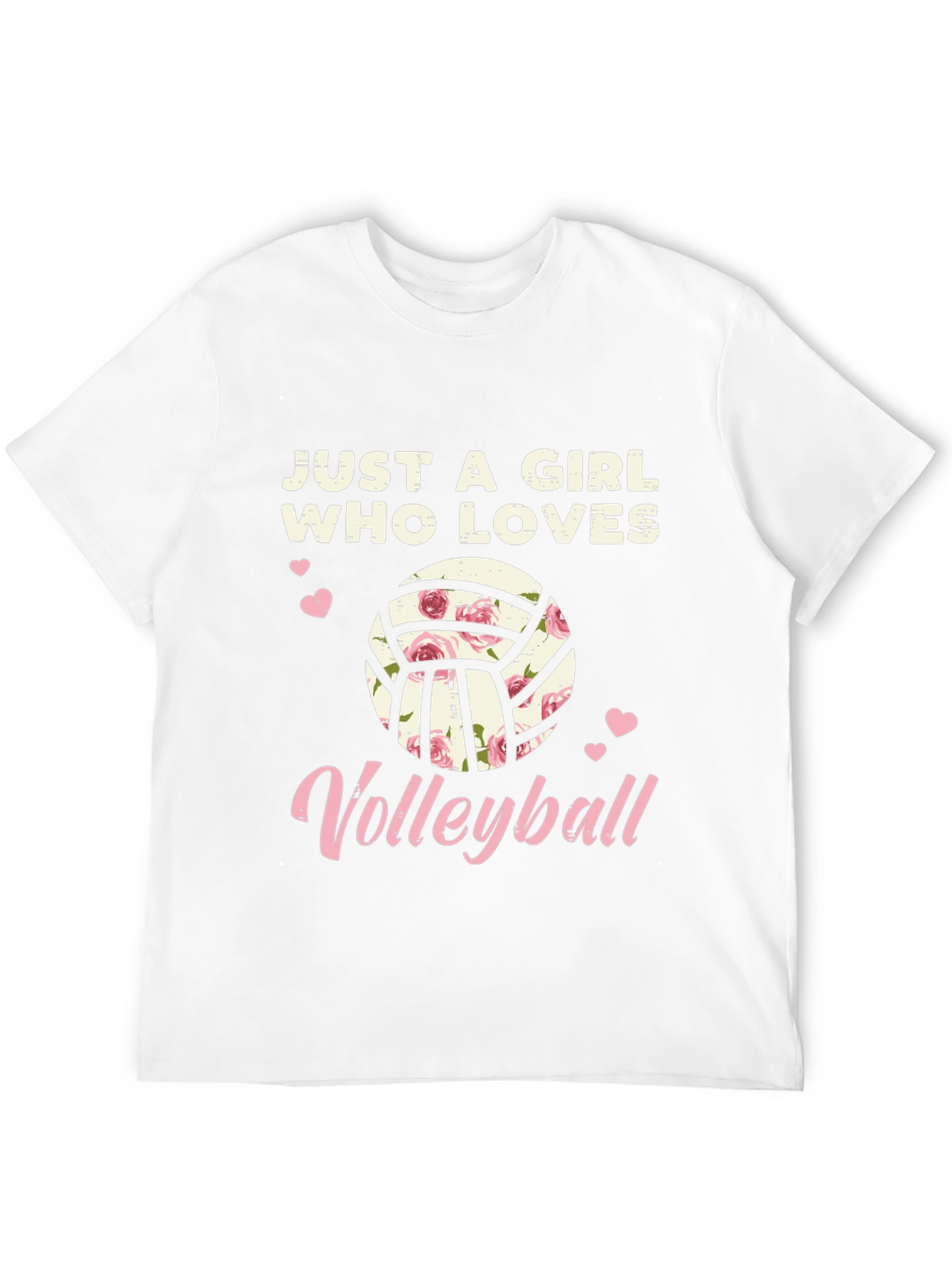 Floral Volleyball Girls Graphic Tee