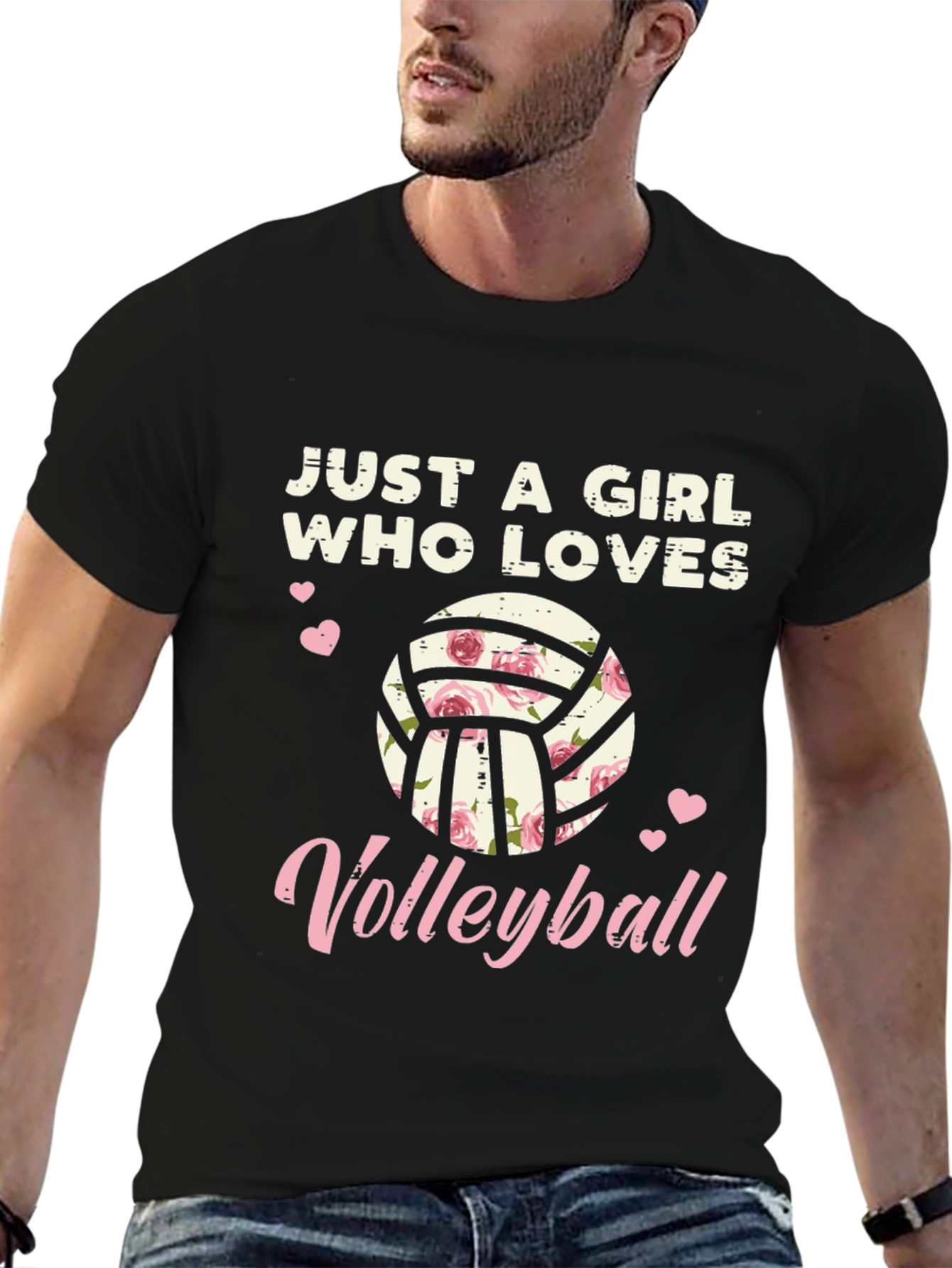 Floral Volleyball Girls Graphic Tee