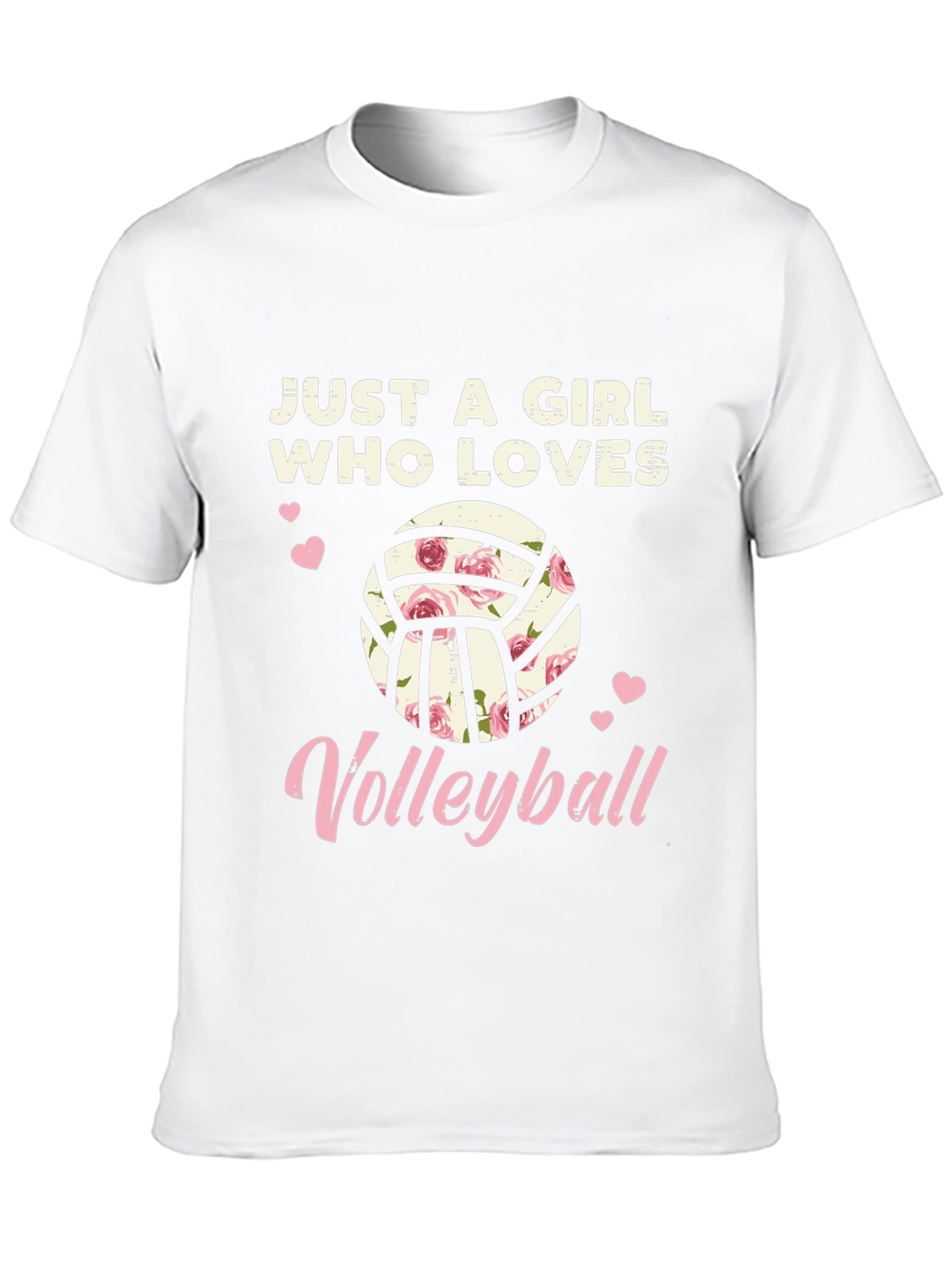 Floral Volleyball Girls Graphic Tee