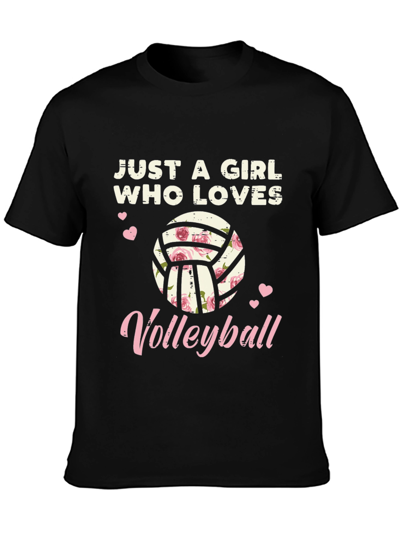 Floral Volleyball Girls Graphic Tee
