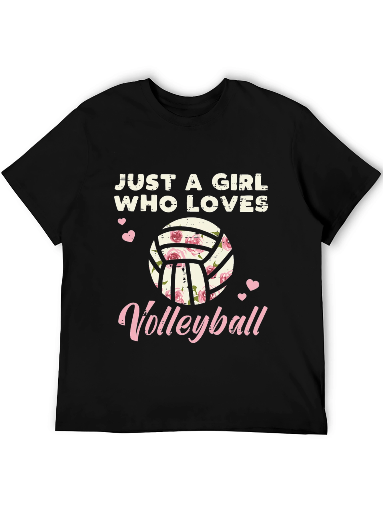 Floral Volleyball Girls Graphic Tee