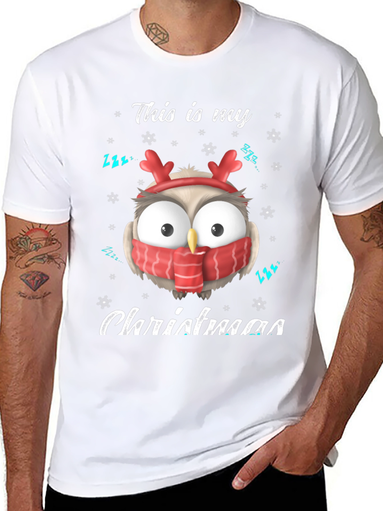 Funny Christmas Owl T-Shirt
