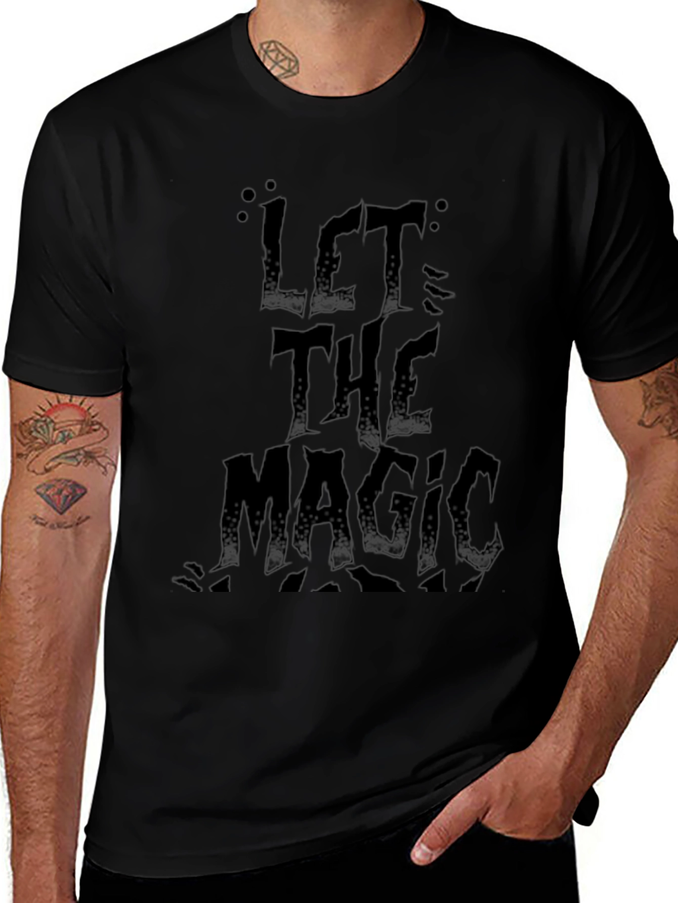Let the Magic Happen Black Graphic Tee