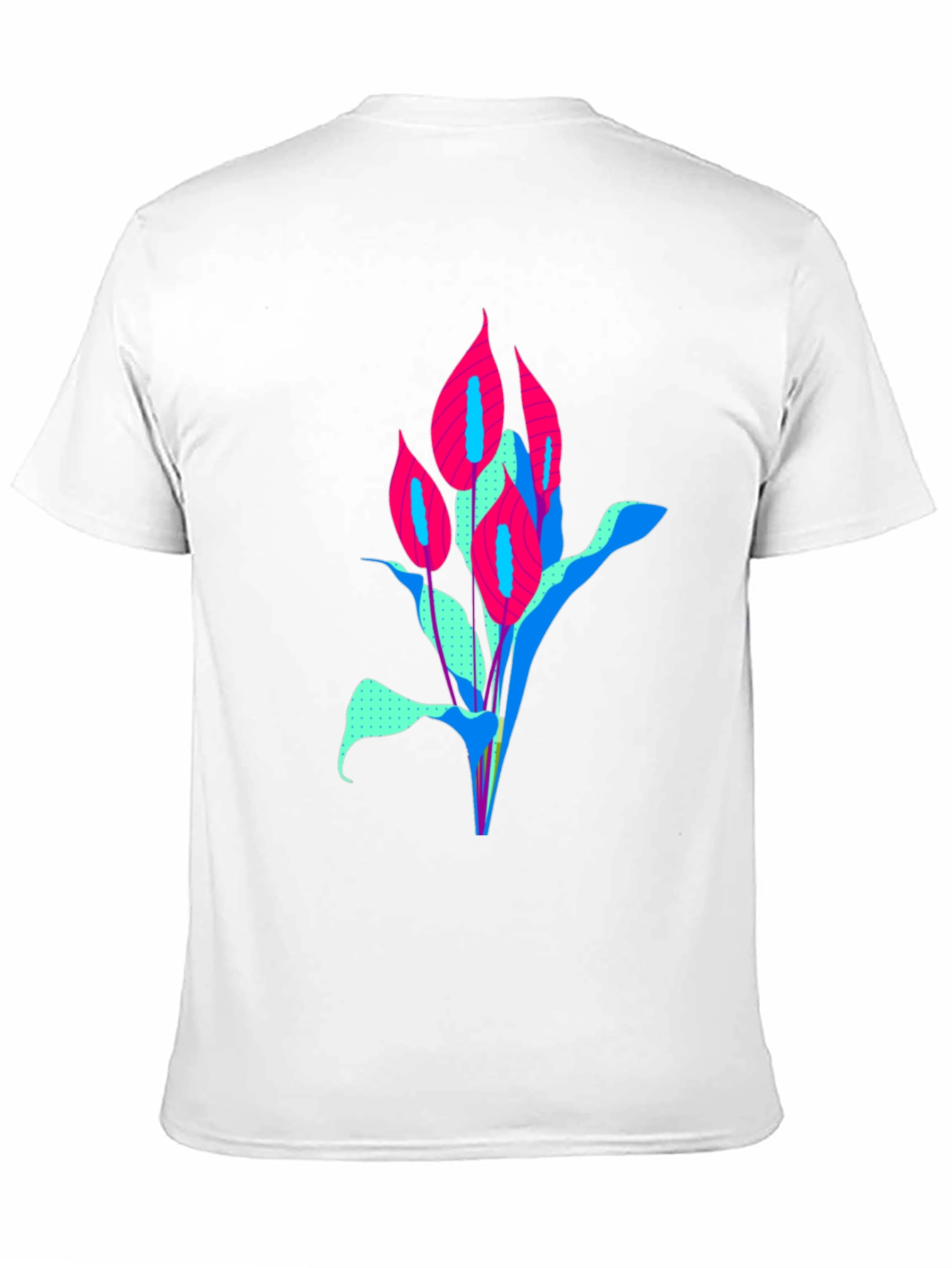 Modern Floral Graphic Tee - Bold Artistic Design