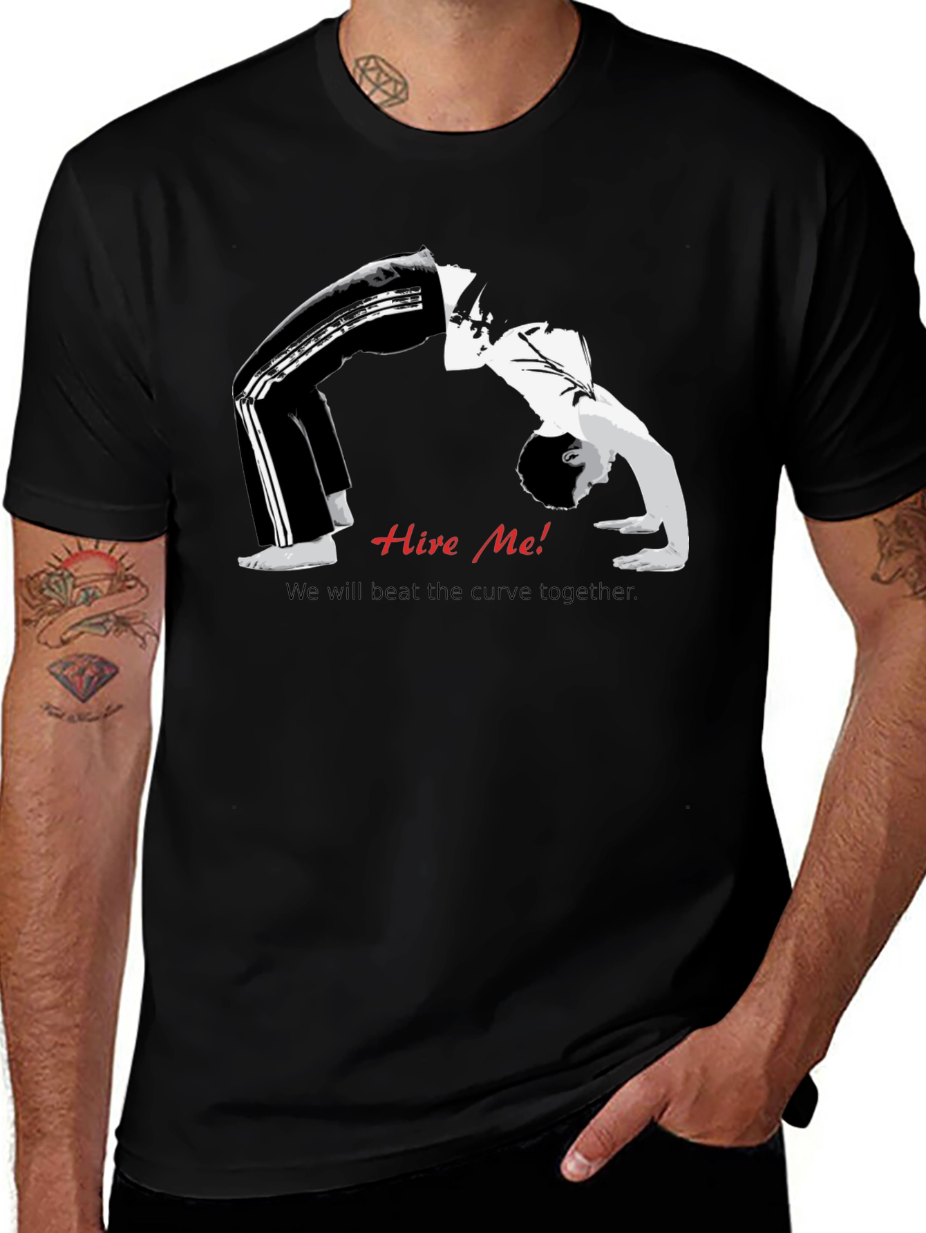 Hire Me! Curve T-Shirt - Motivational Design