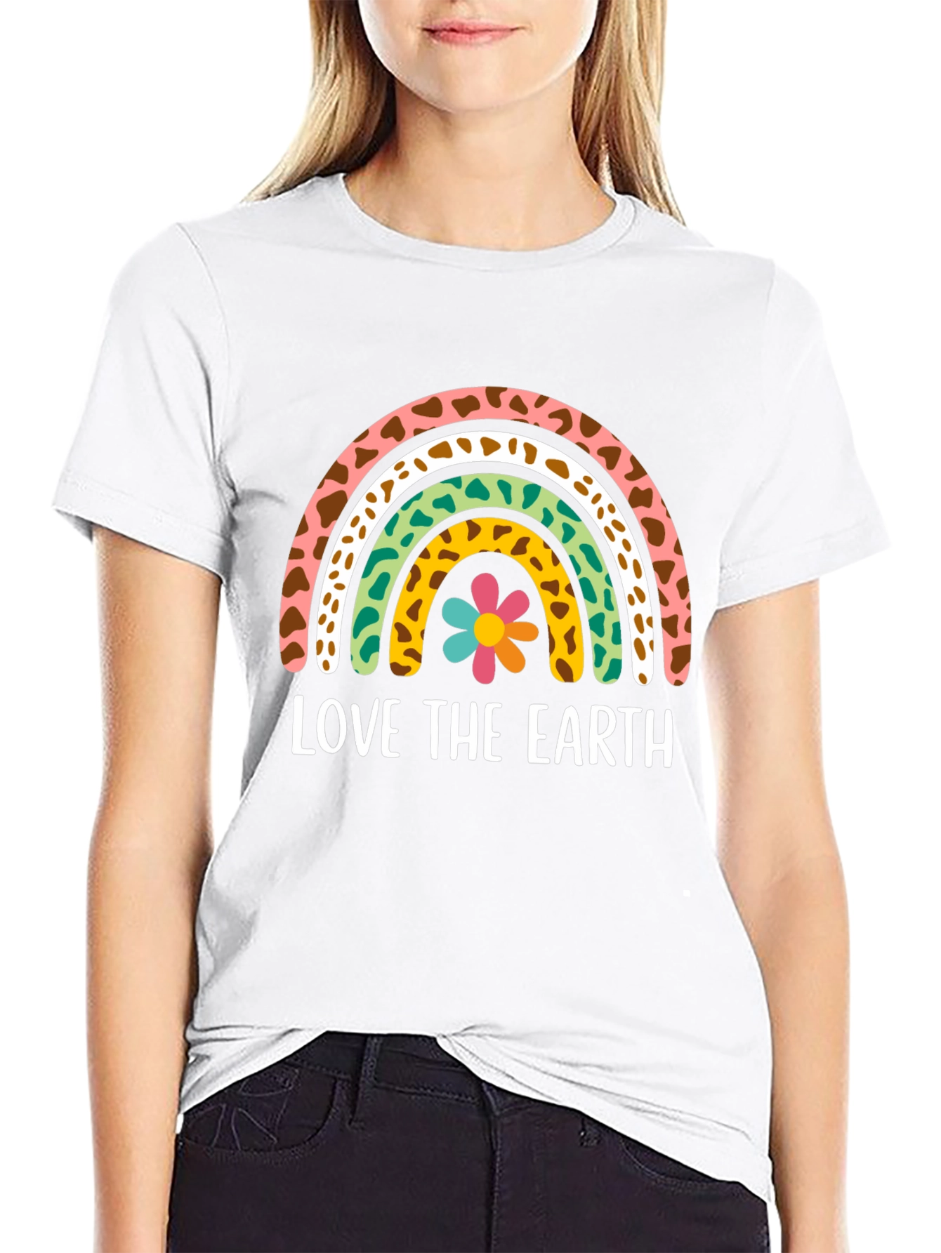 Love The Earth Rainbow Graphic T-Shirt