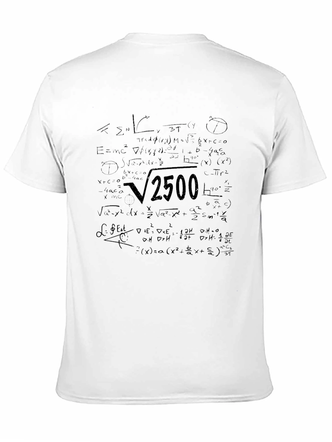 Math Formula T-Shirt: Square Root of 2500 Design