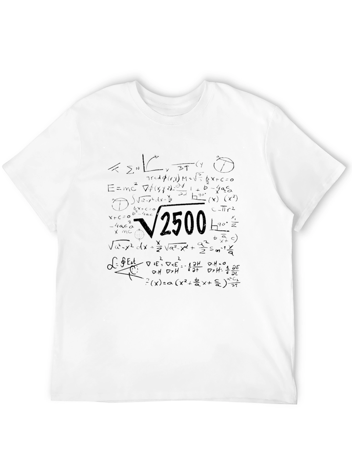 Math Formula T-Shirt: Square Root of 2500 Design