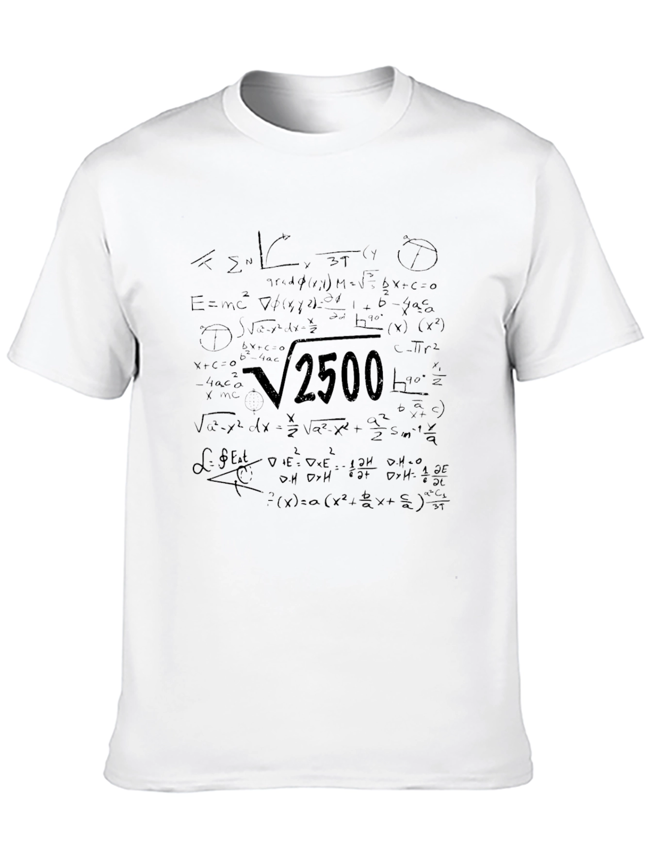 Math Formula T-Shirt: Square Root of 2500 Design