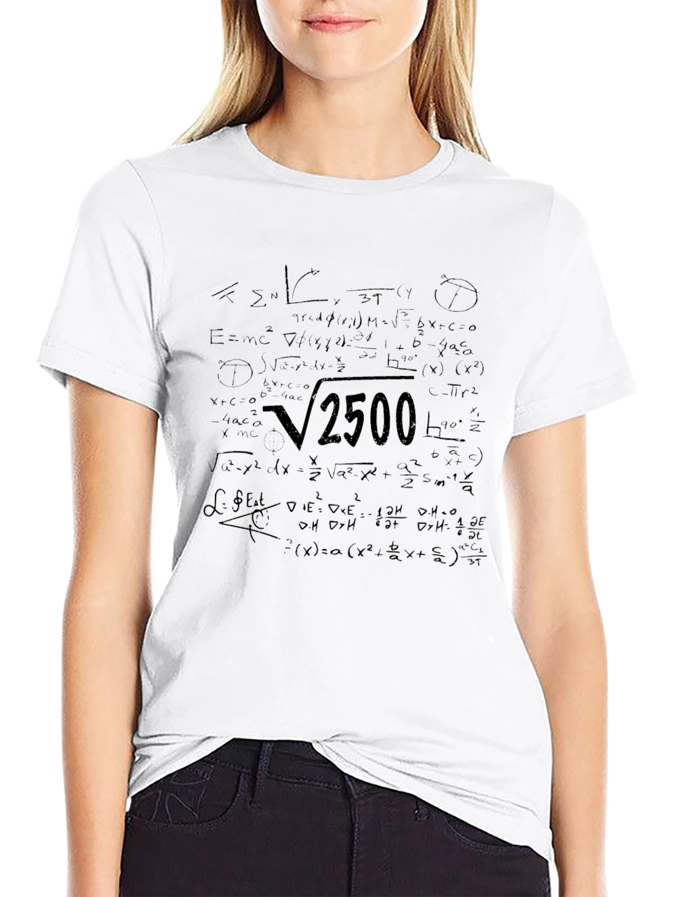 Math Formula T-Shirt: Square Root of 2500 Design