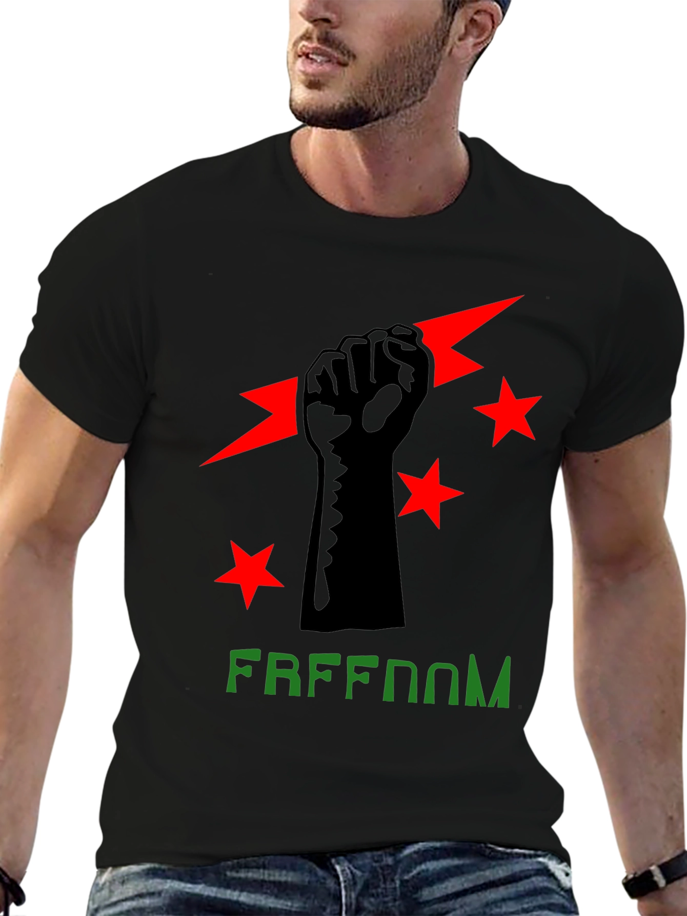 Freedom Fist Graphic Tee - Black