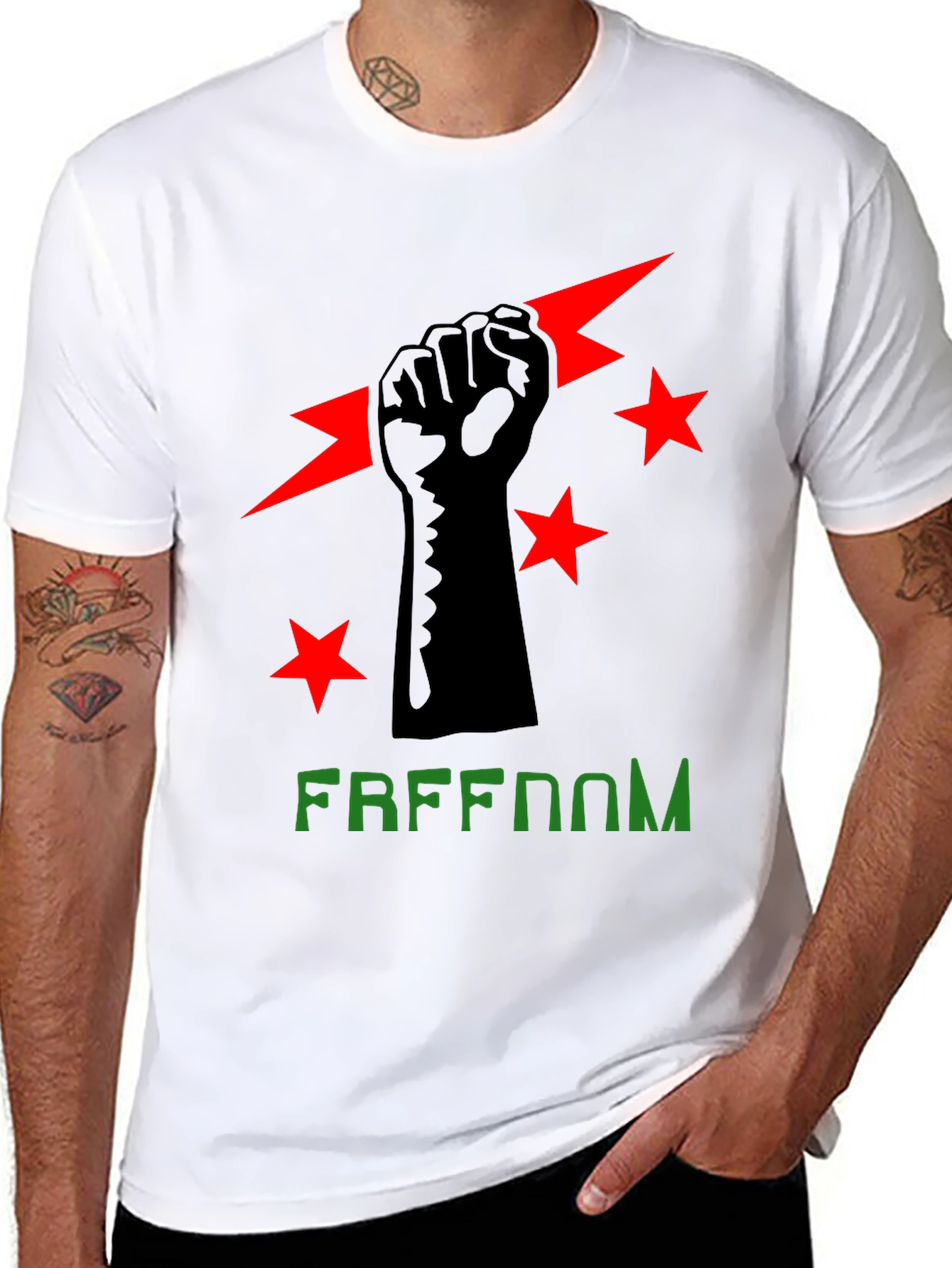Freedom Fist Graphic Tee - Black