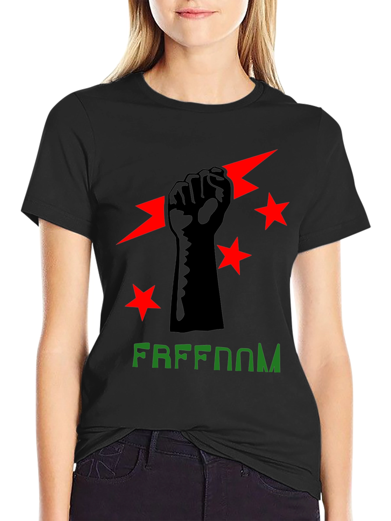 Freedom Fist Graphic Tee - Black