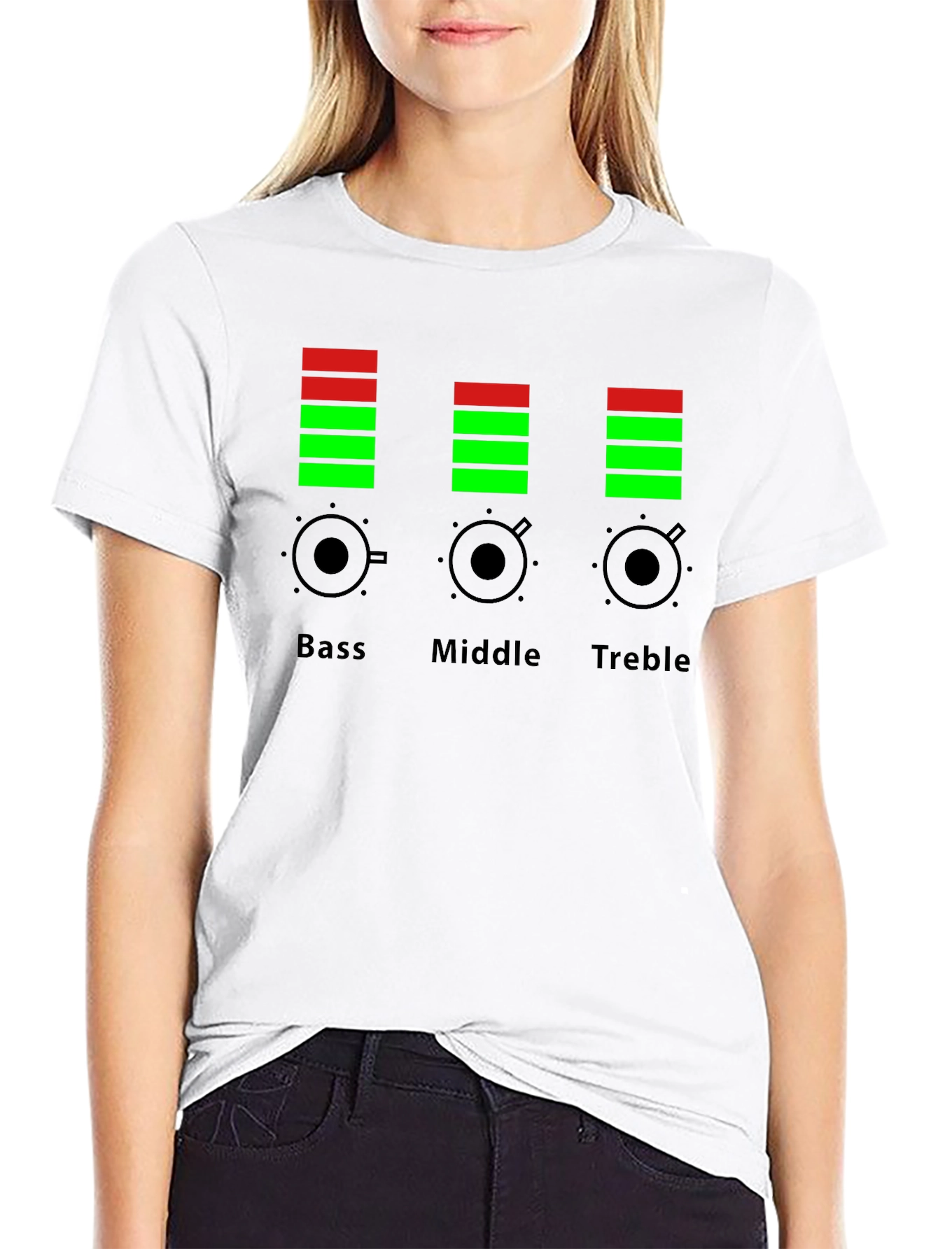 Bass Middle Treble Equalizer Graphic T-Shirt