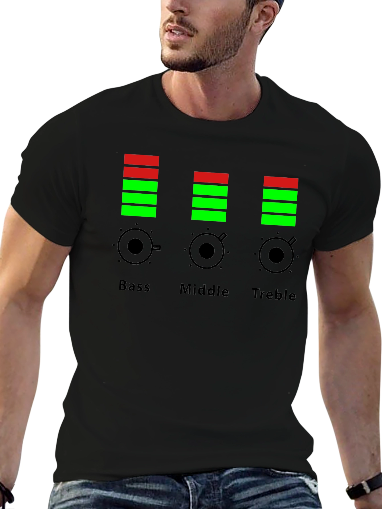 Bass Middle Treble Equalizer Graphic T-Shirt