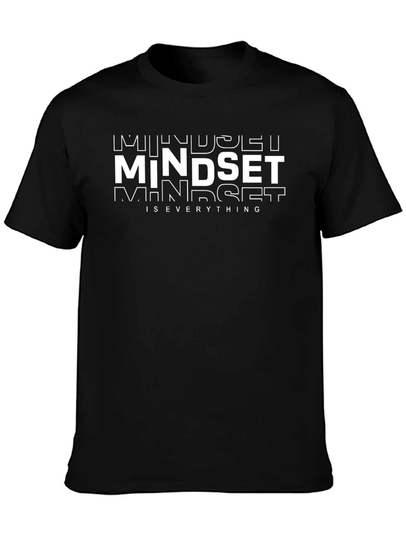 Mindset is Everything Black Graphic T-Shirt