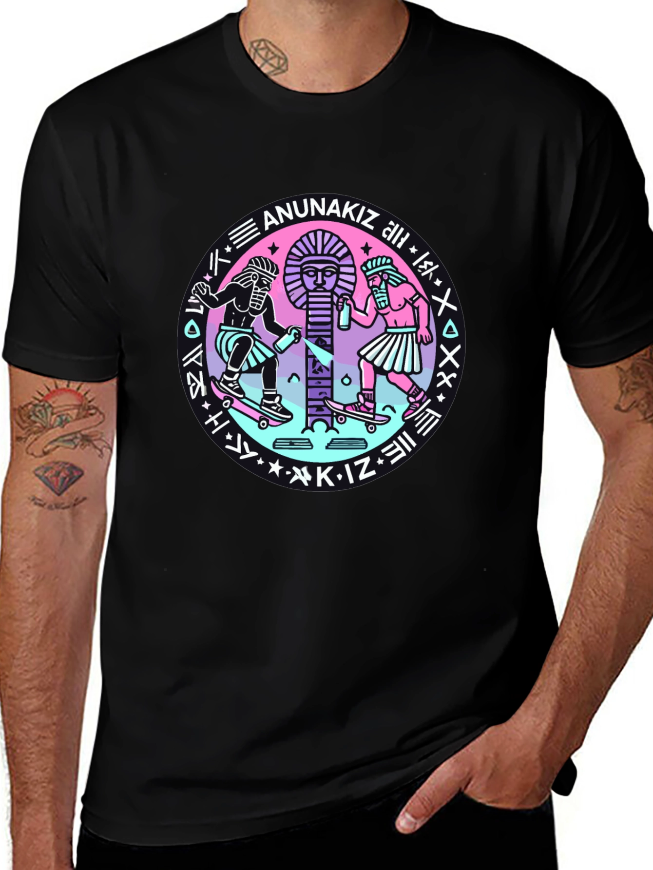 Anunakiz Graphic Tee - Black