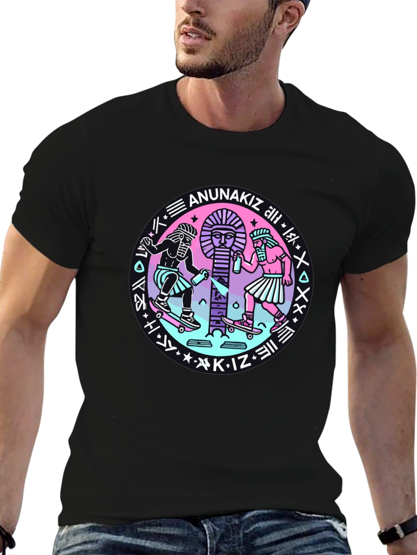 Anunakiz Graphic Tee - Black