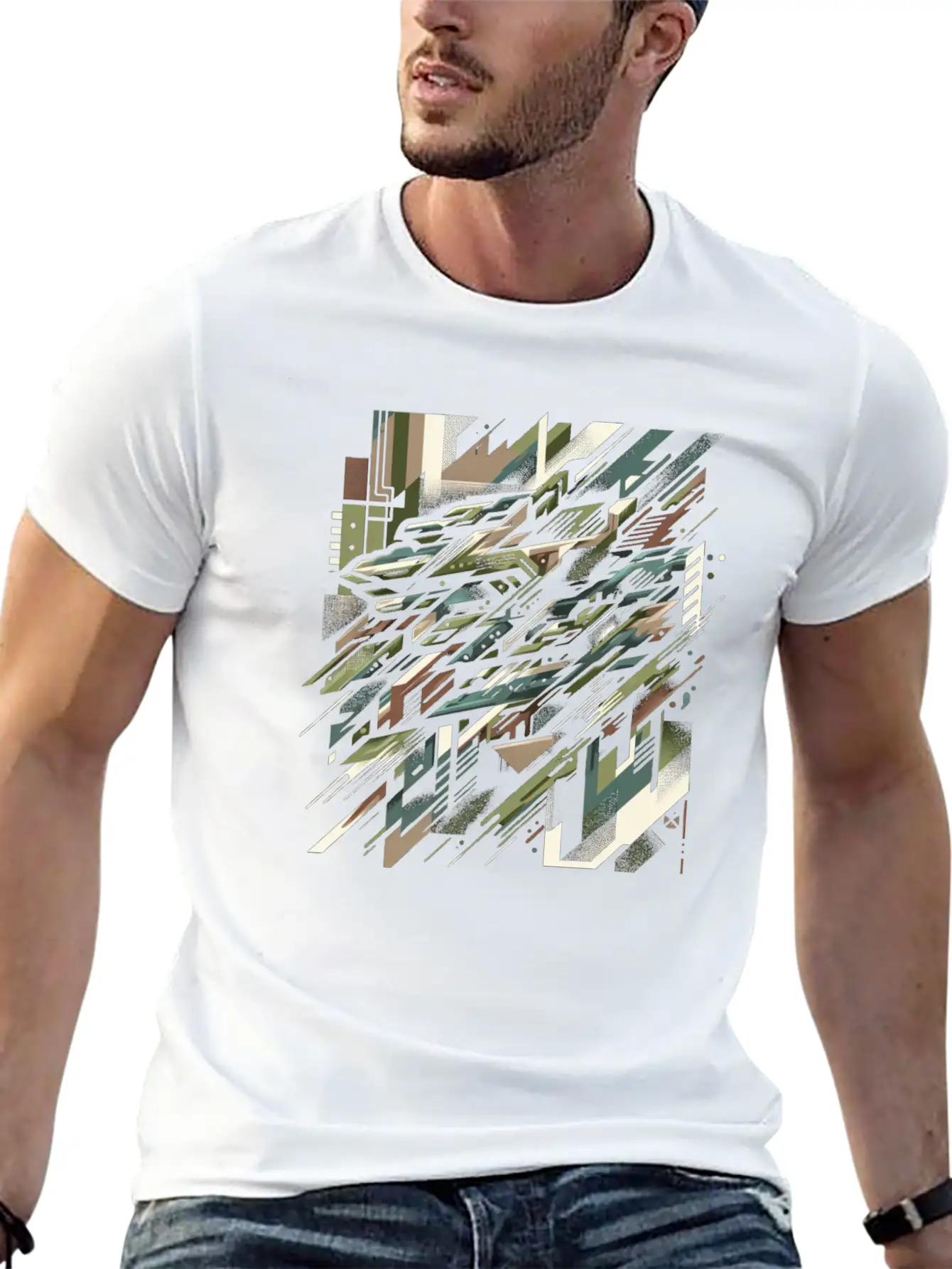 Camouflage Burst Unisex Casual T-Shirt – Clean Design For Daily Comfort