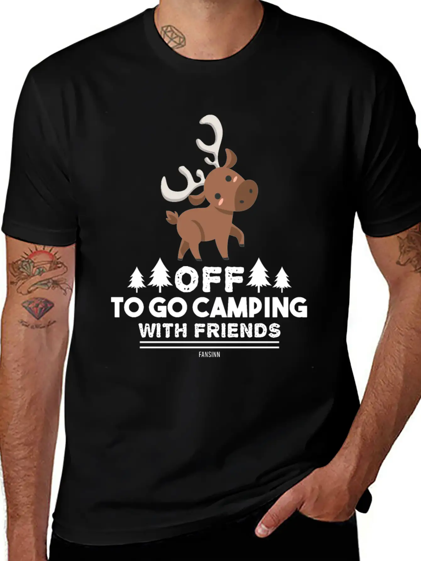 Camping In The Forest Unisex Casual T-Shirt – Clean Design For Daily Comfort