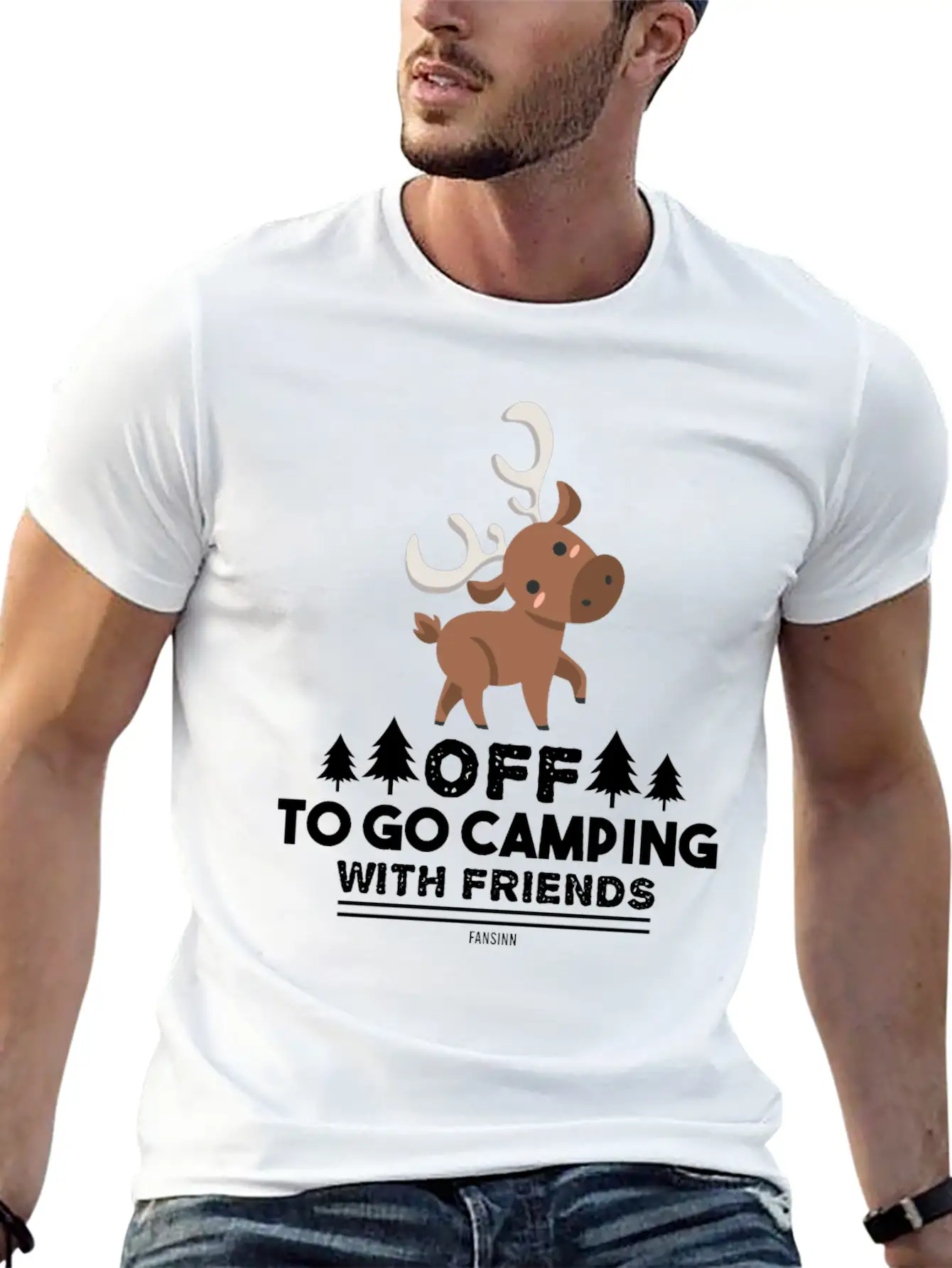 Camping In The Forest Unisex Casual T-Shirt – Clean Design For Daily Comfort