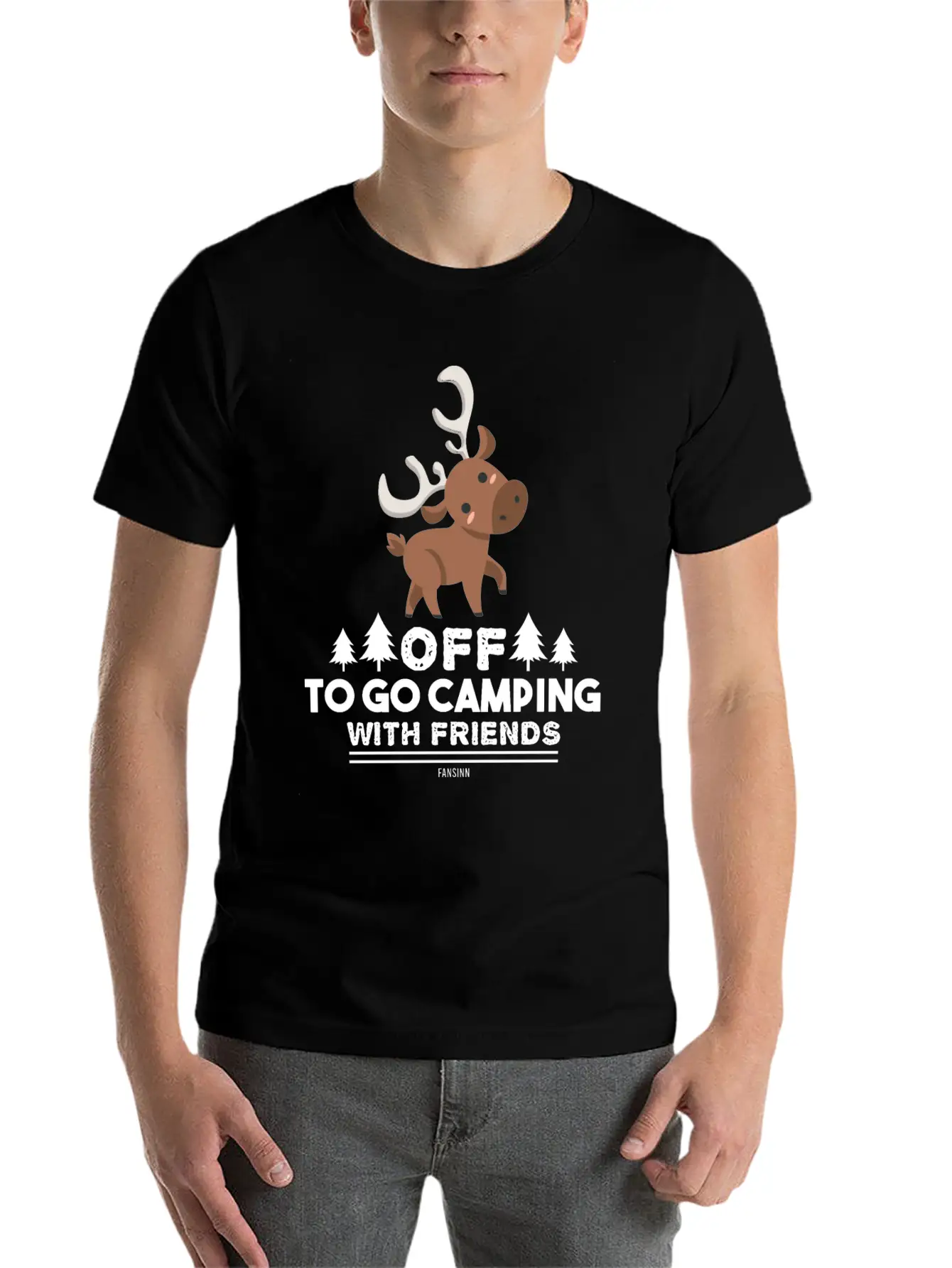 Camping In The Forest Unisex Casual T-Shirt – Clean Design For Daily Comfort
