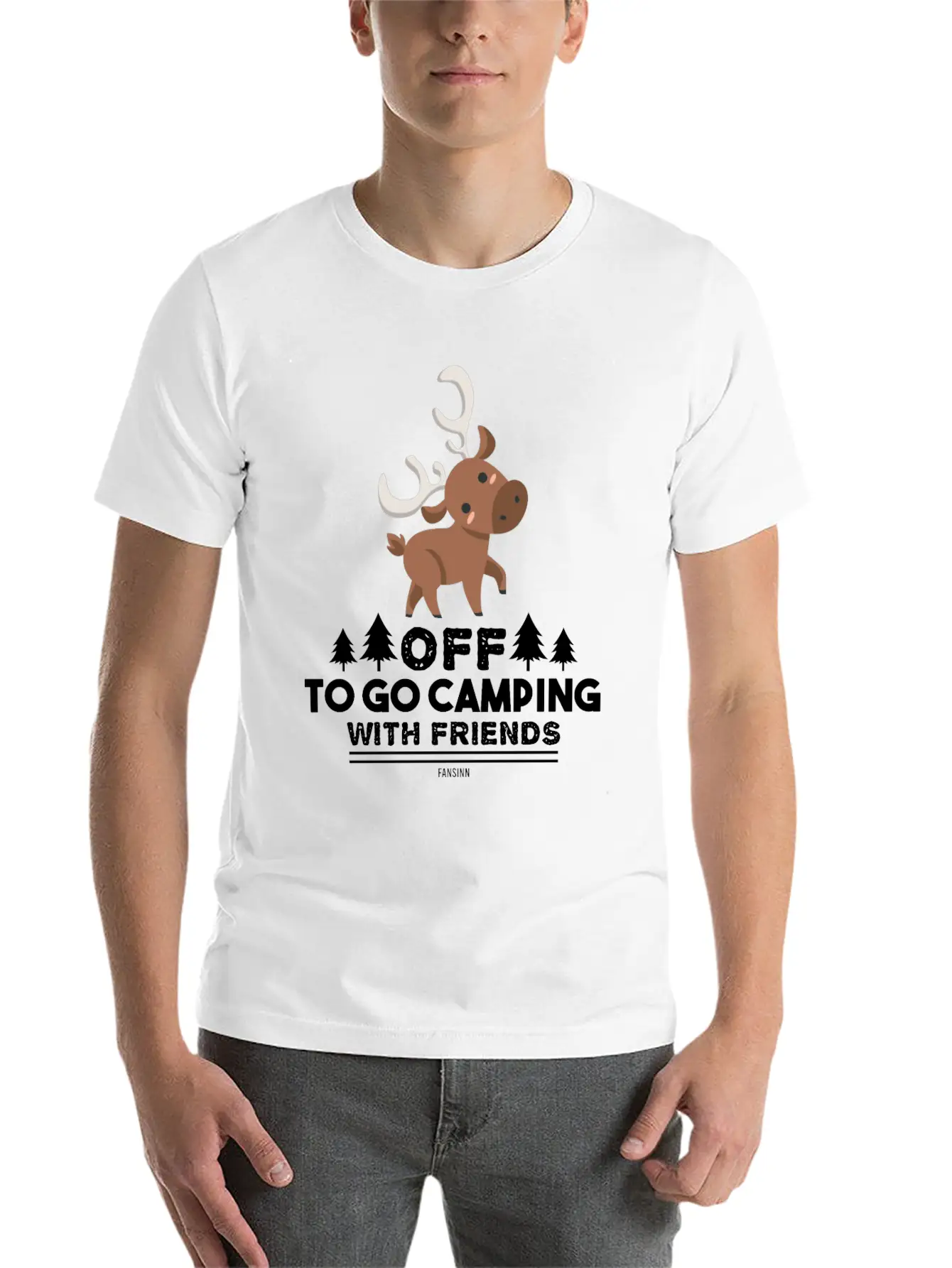 Camping In The Forest Unisex Casual T-Shirt – Clean Design For Daily Comfort