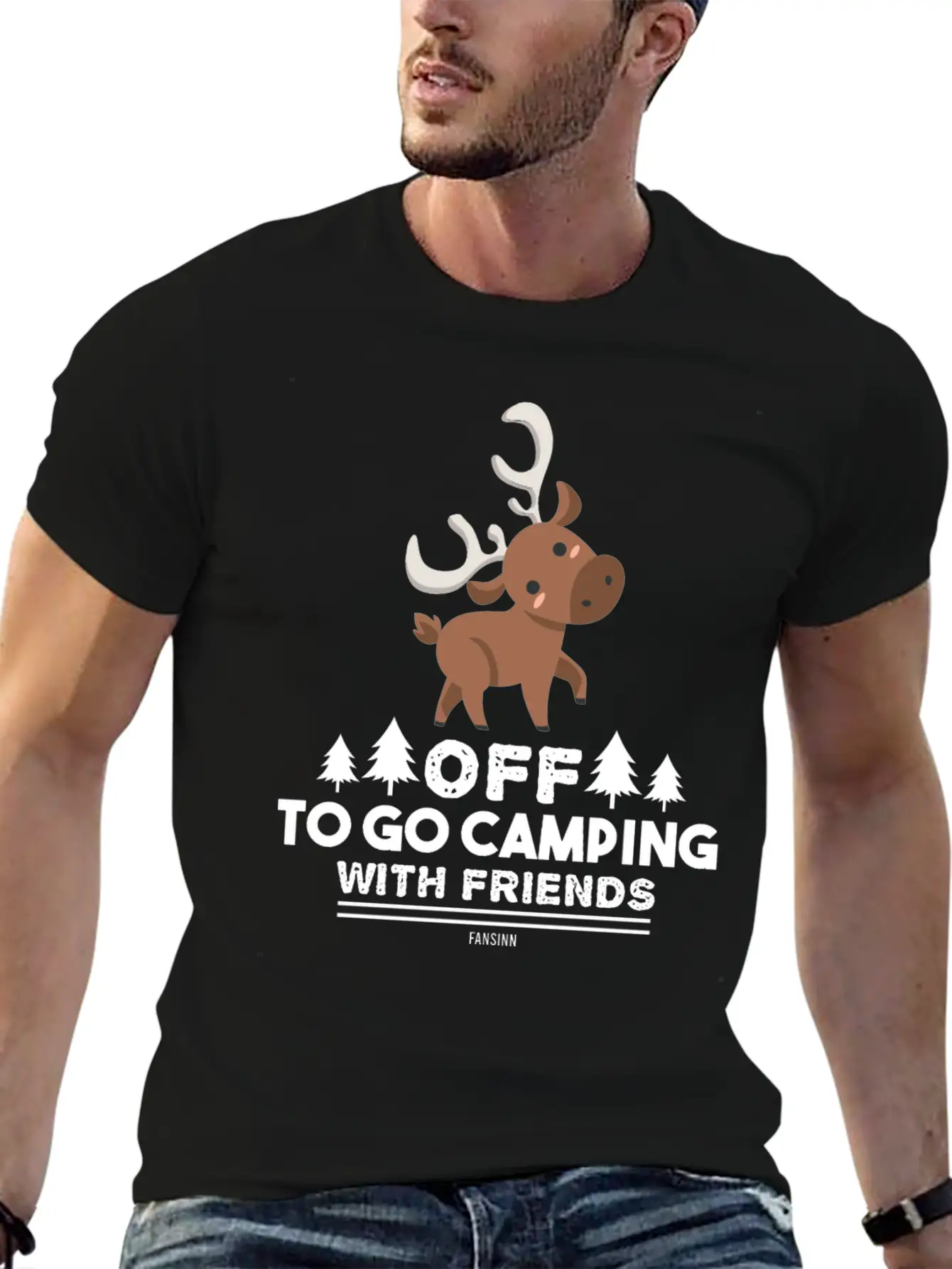 Camping In The Forest Unisex Casual T-Shirt – Clean Design For Daily Comfort