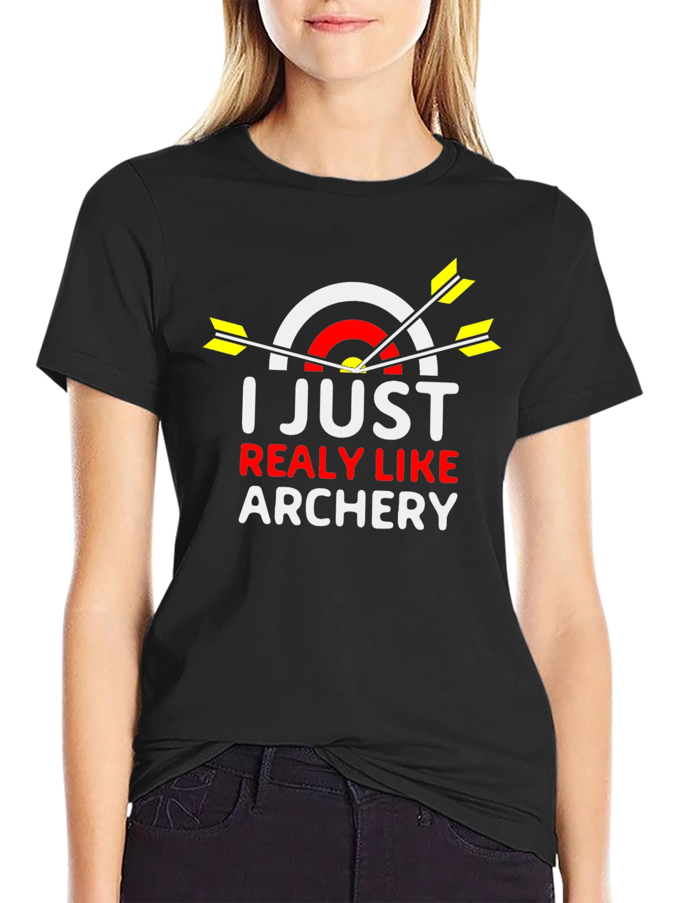 I Just Really Like Archery Black T-Shirt