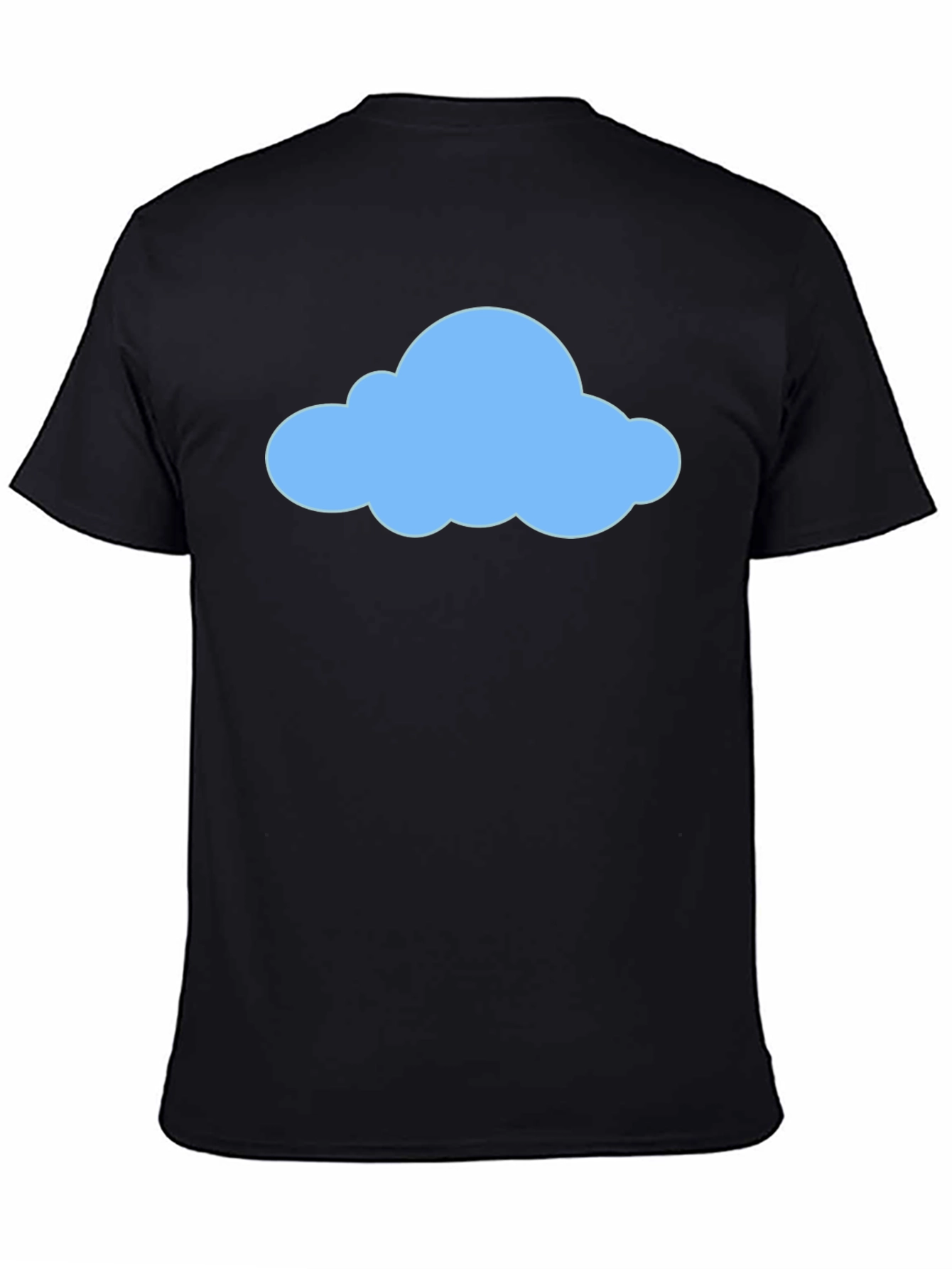 Cloud Graphic Tee - Mens Casual Black T-Shirt