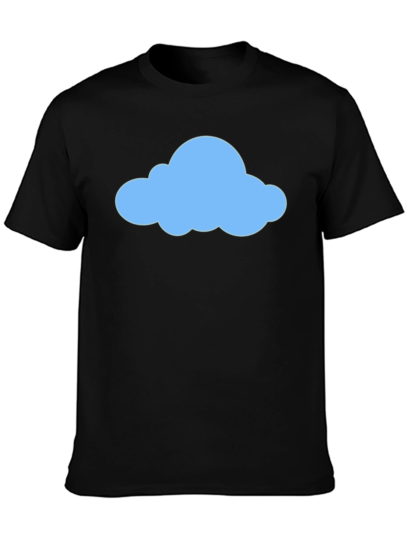 Cloud Graphic Tee - Mens Casual Black T-Shirt