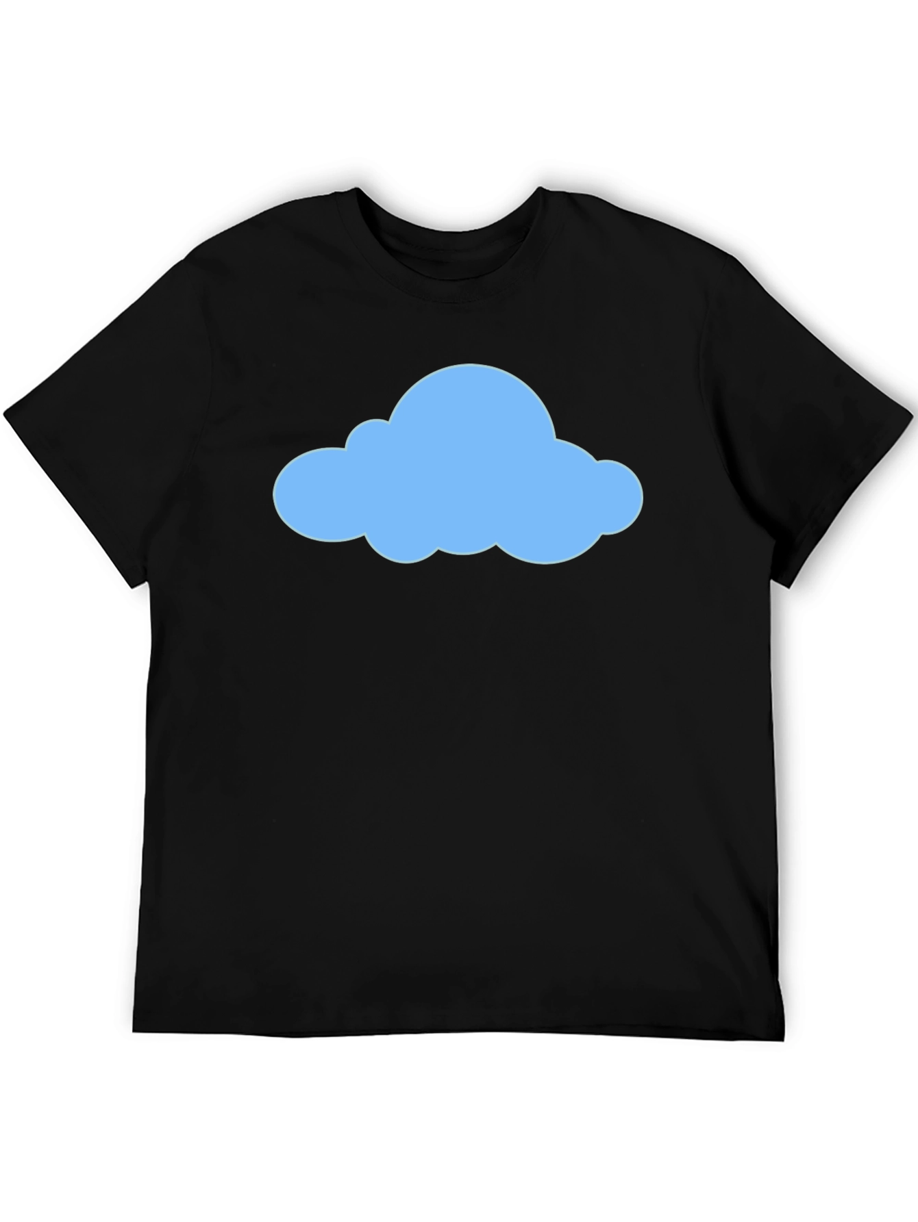 Cloud Graphic Tee - Mens Casual Black T-Shirt